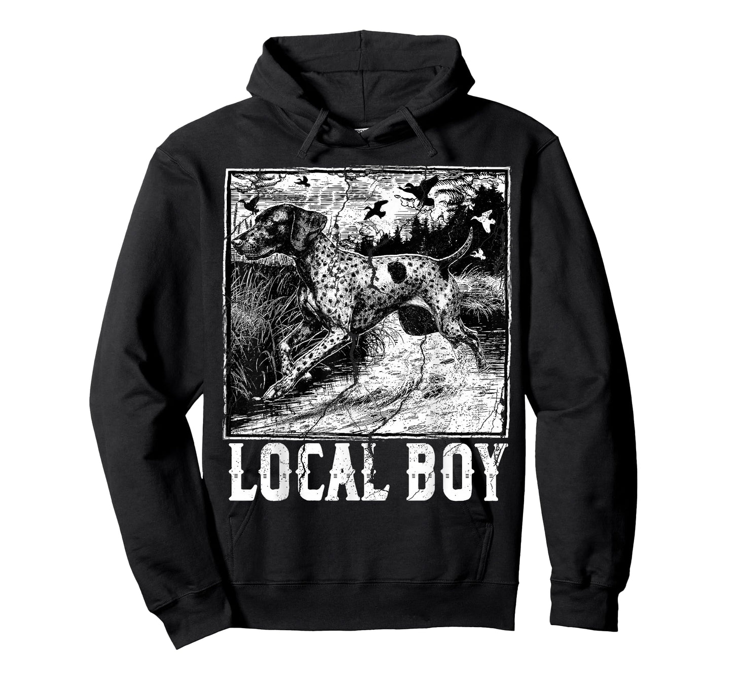 Retro Hunting Local Boy Southern Hunter Dog Lover Vintage T-Shirt