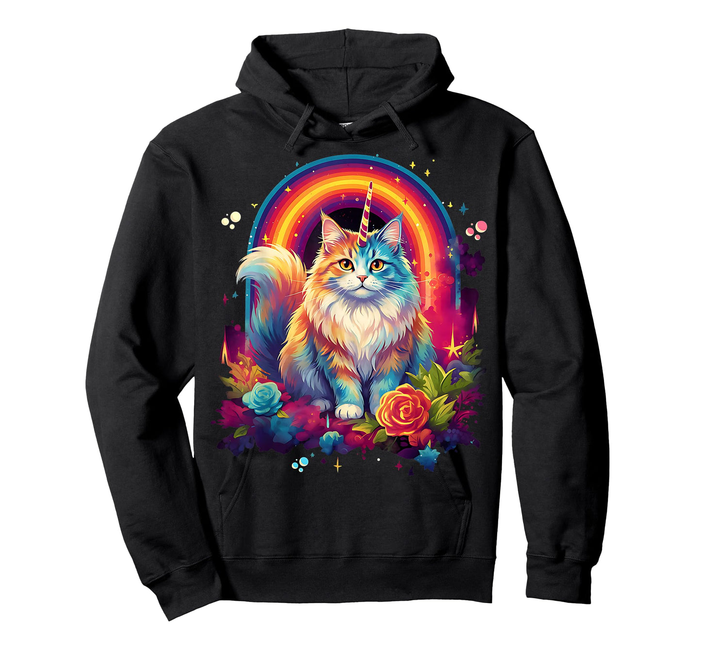 Kawaii Rainbow Kitty Caticorn Mainecoon Cat Unicorn Magical T-Shirt