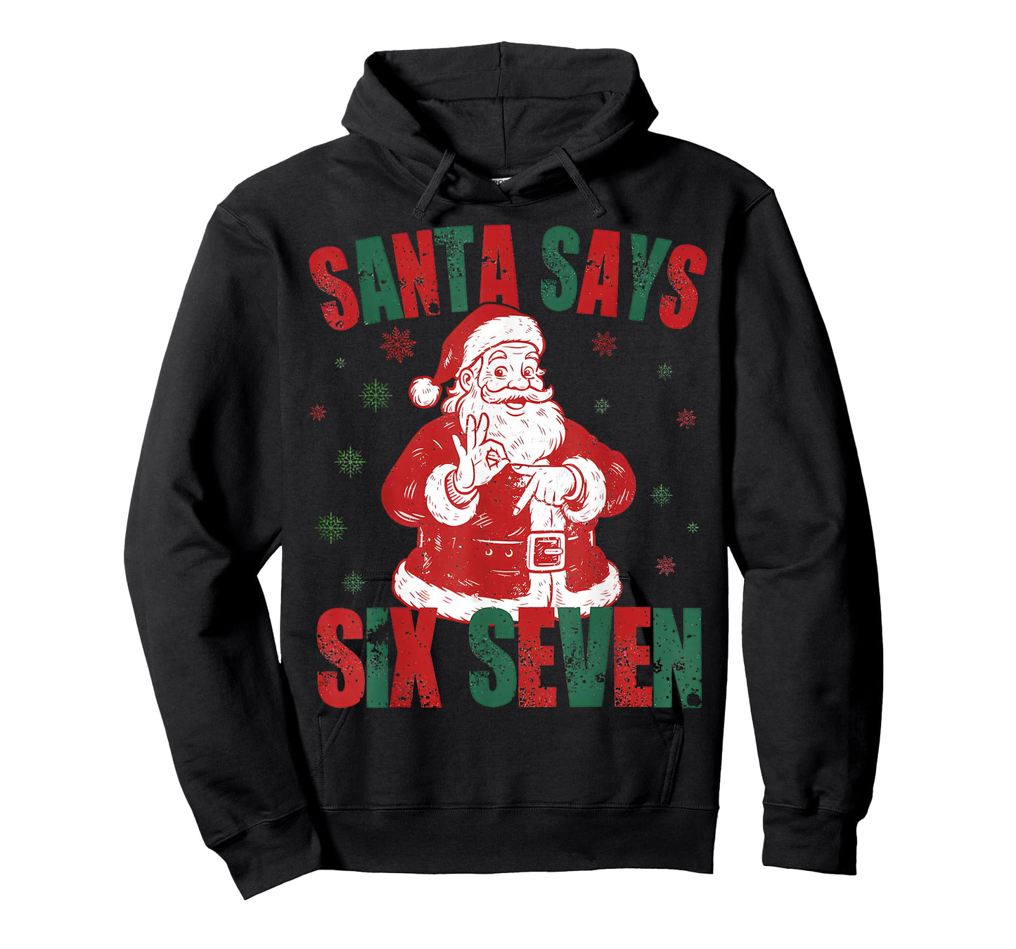 Retro Santa Says Six Seven 67 Meme Christmas T-Shirt