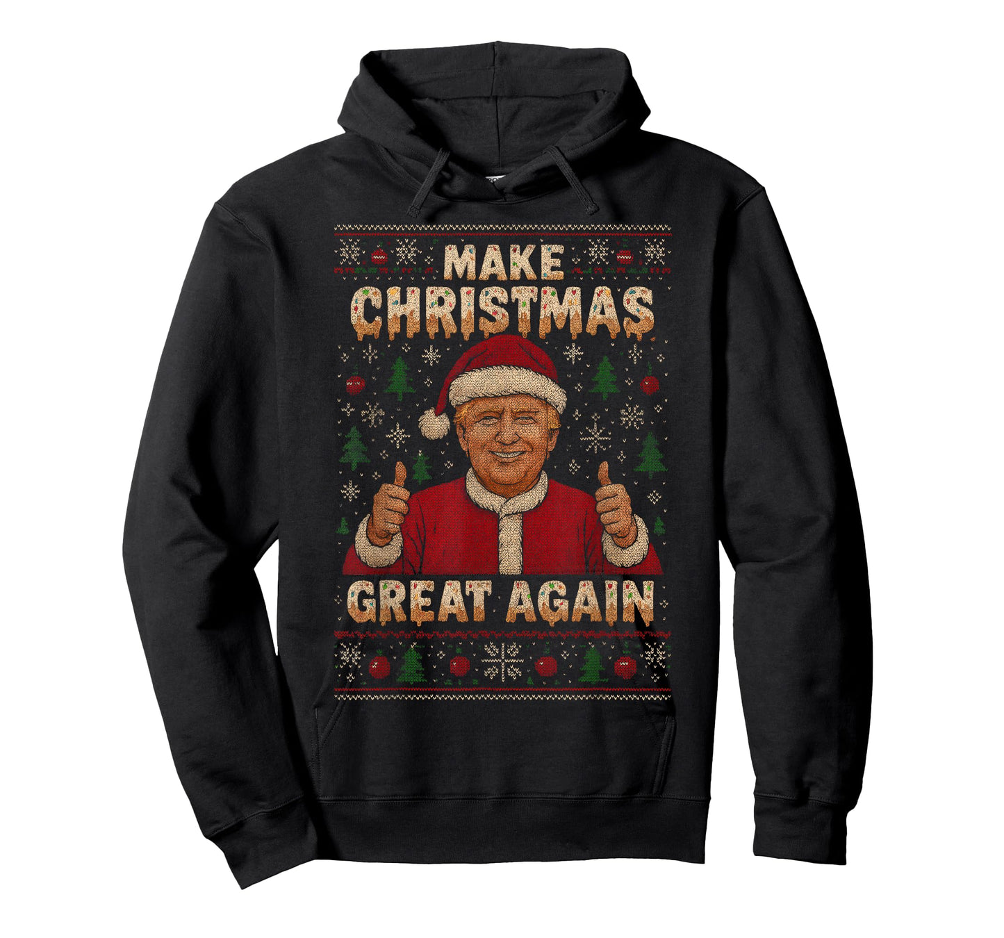 Make Christmas Great Again Ice Cream Drip Funny Ugly Sweater T-Shirt