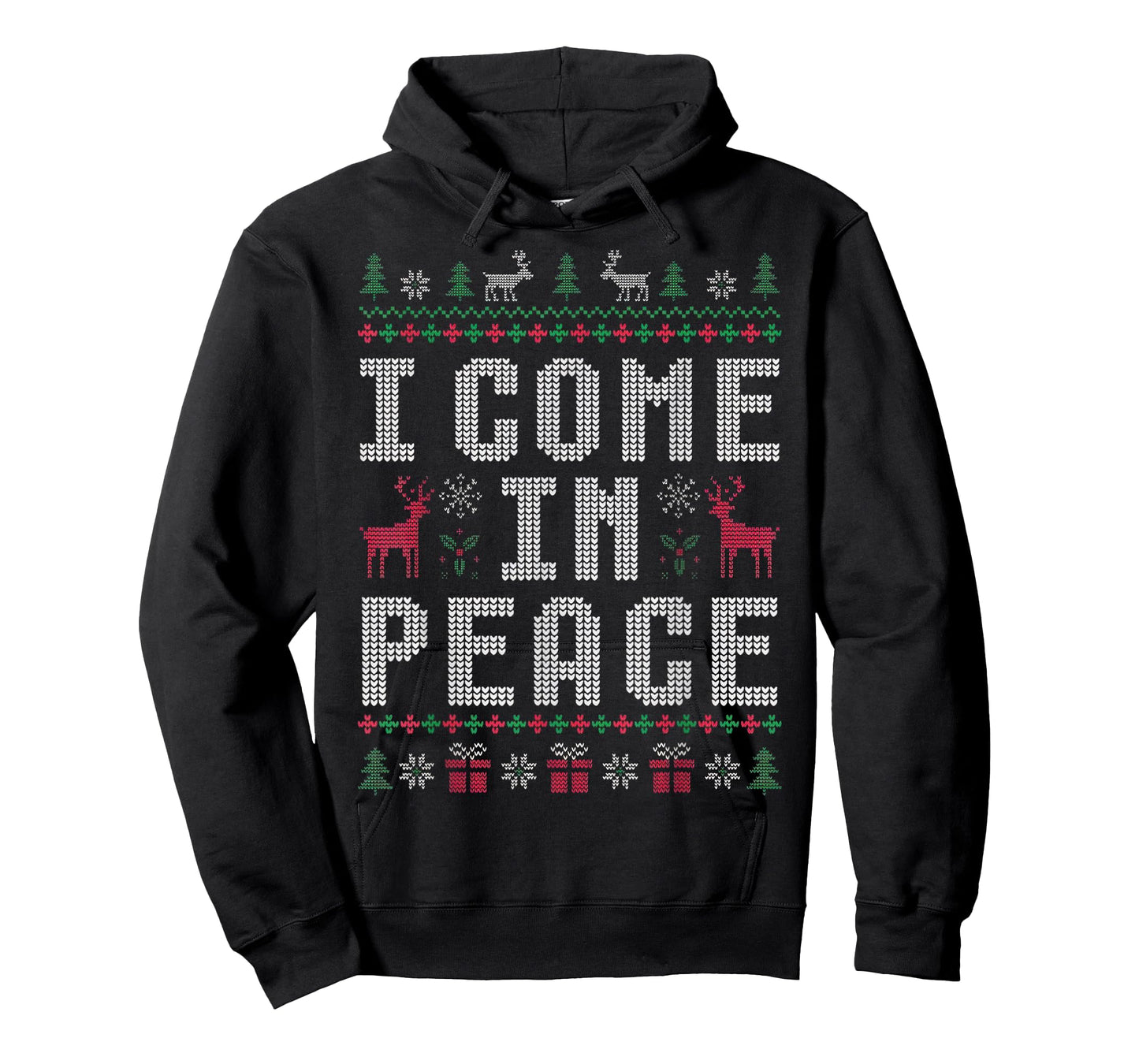 I Come in Peace Couple Matching Ugly Christmas Sweater T-Shirt
