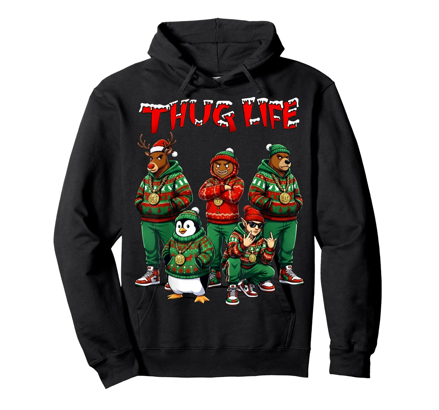 Hip Hop Holiday Crew - Ugly Christmas Sweater Rap Xmas Gift T-Shirt