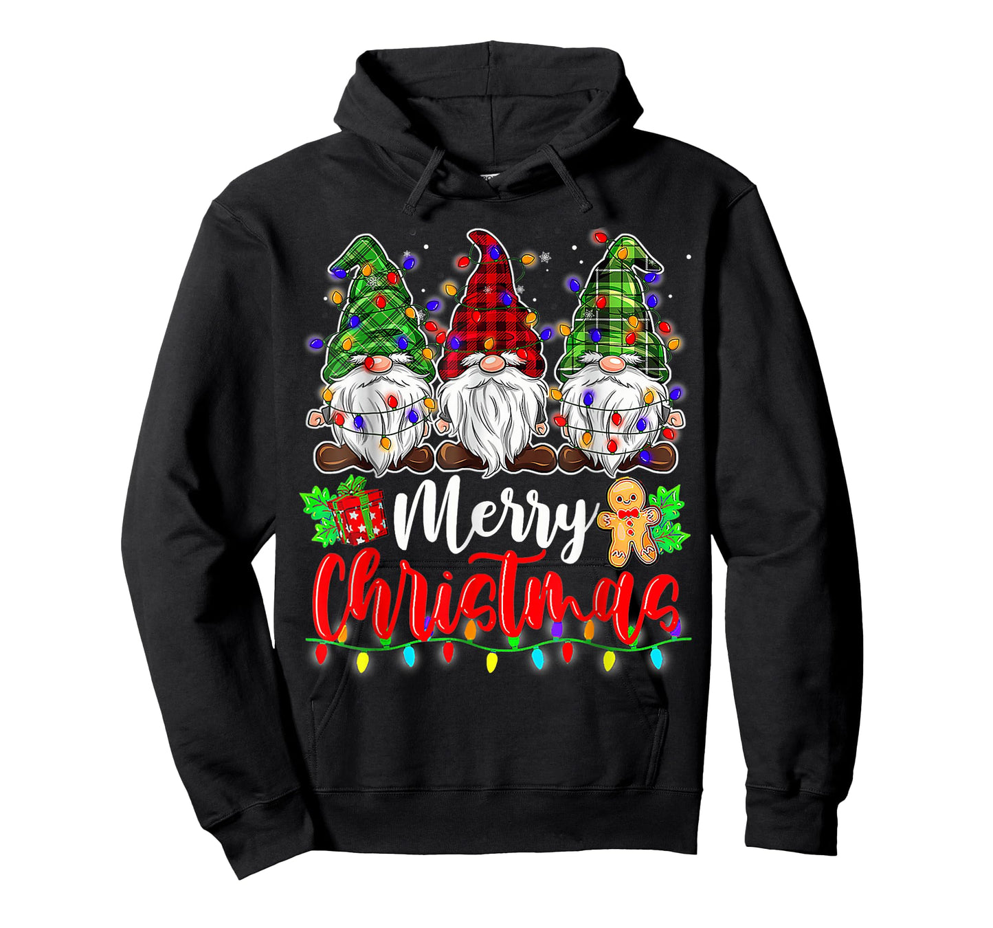 Gnomes Merry Christmas Light Gnome Xmas T-Shirt