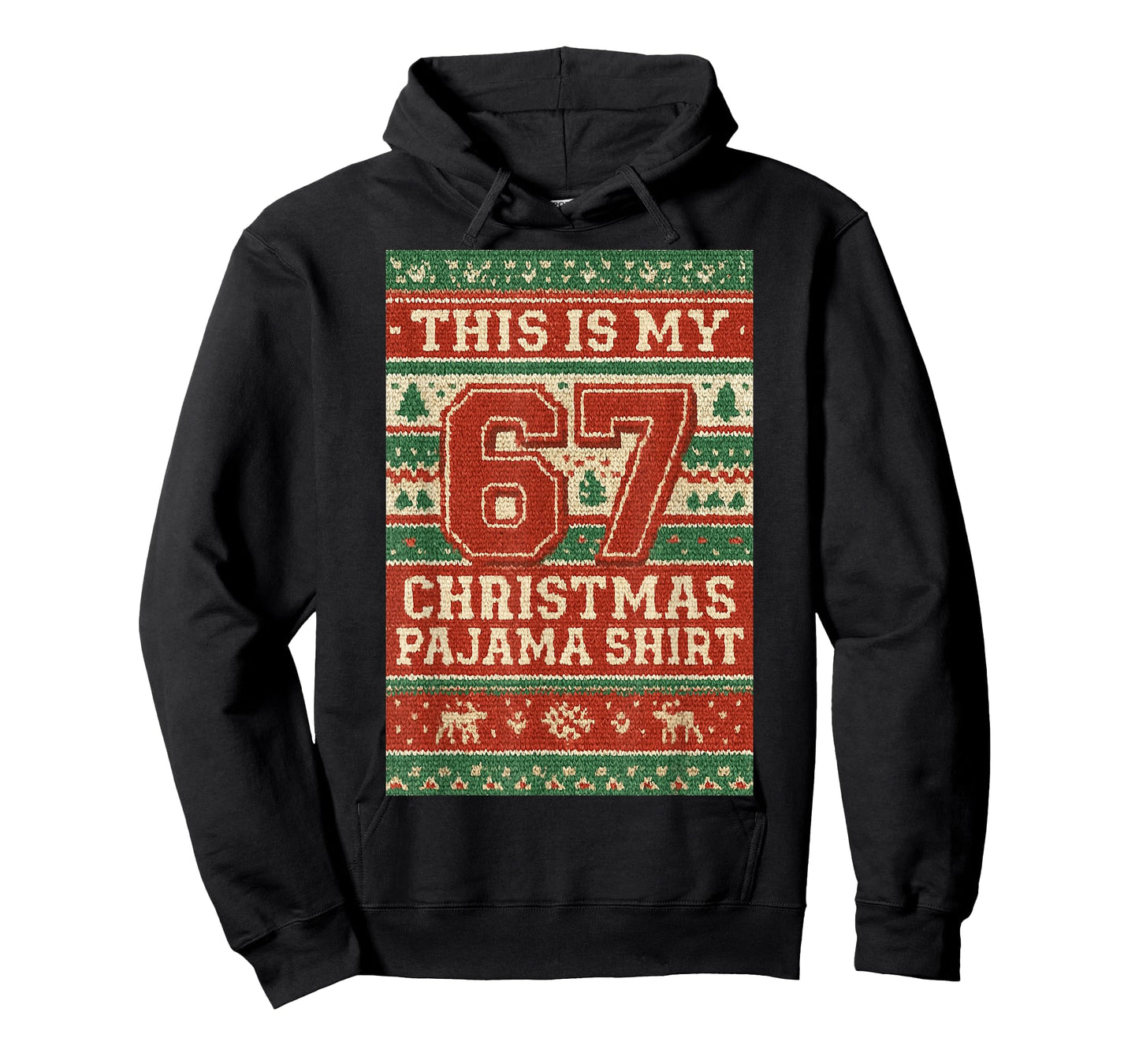 Six Seven 67 Meme 6 7 Holiday Christmas Pajamas Brain Rot T-Shirt