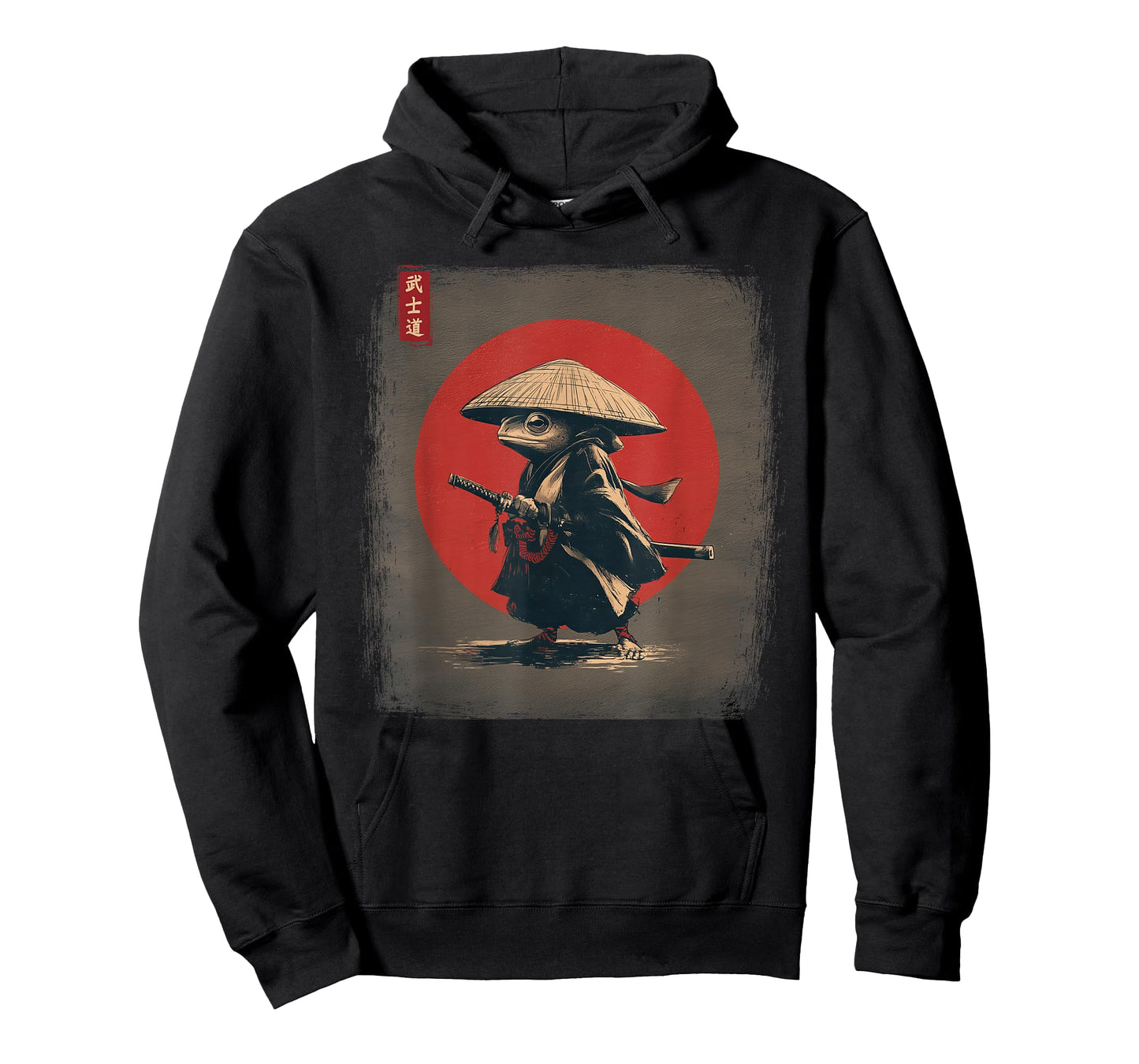 Japanese Frog Samurai Bushido Warrior Kaeru Ukiyo-e Ink Art T-Shirt