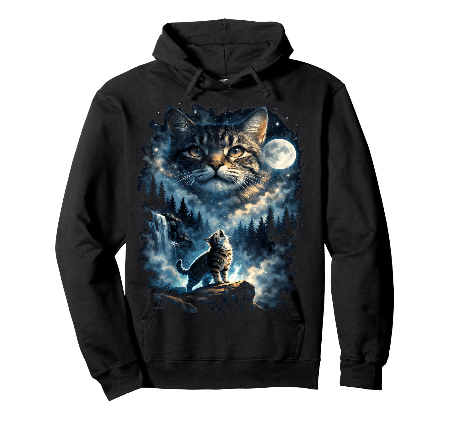 Cat Howling At Moon T-Shirt