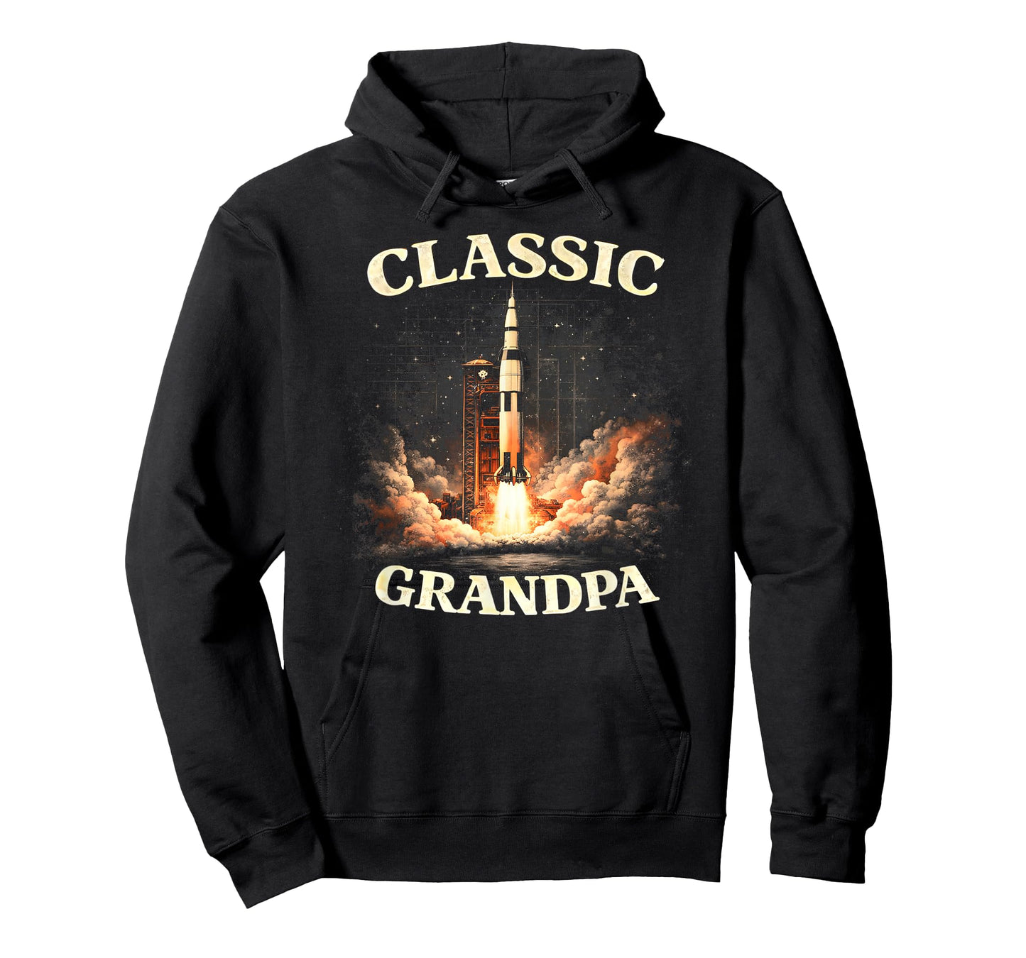 Classic Grandpa Vintage Rocket Retro Space Explorer Style T-Shirt
