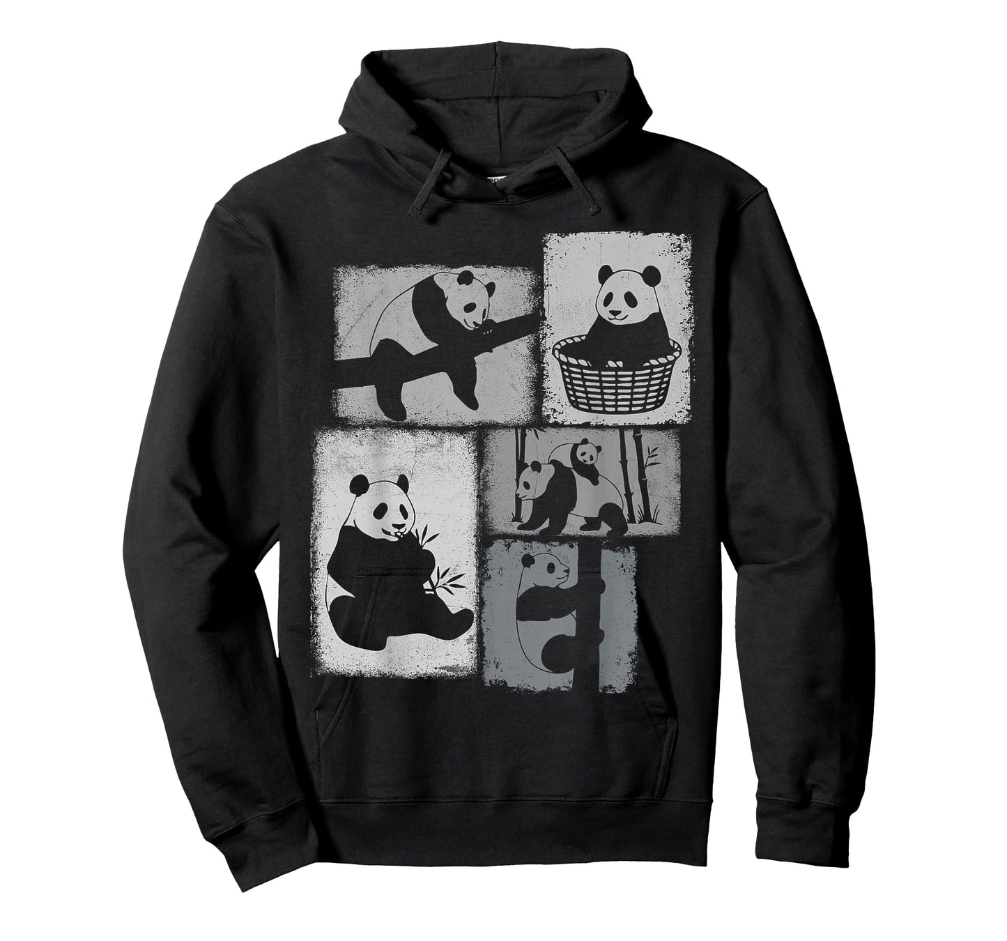 Panda Vintage Collage Bamboo Animal Lover T-Shirt