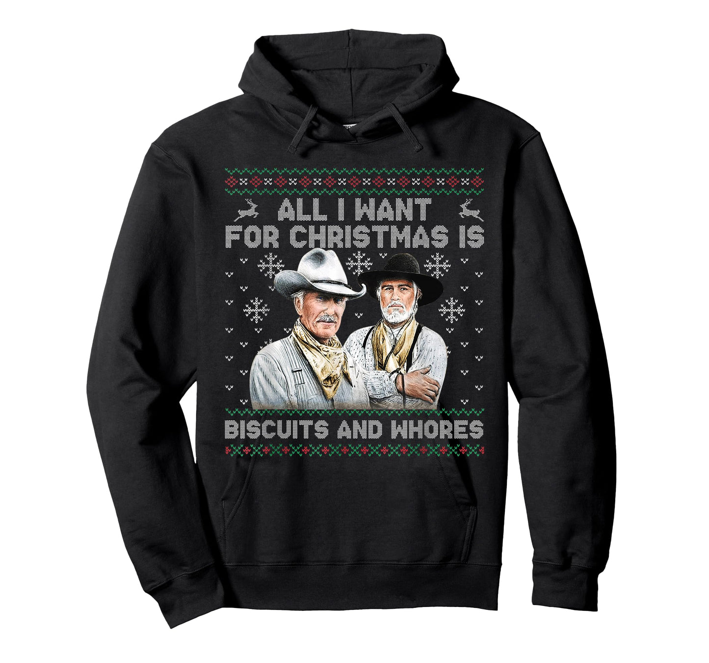 Western Cowboys Biscuits and Whores Christmas Quote T-Shirt