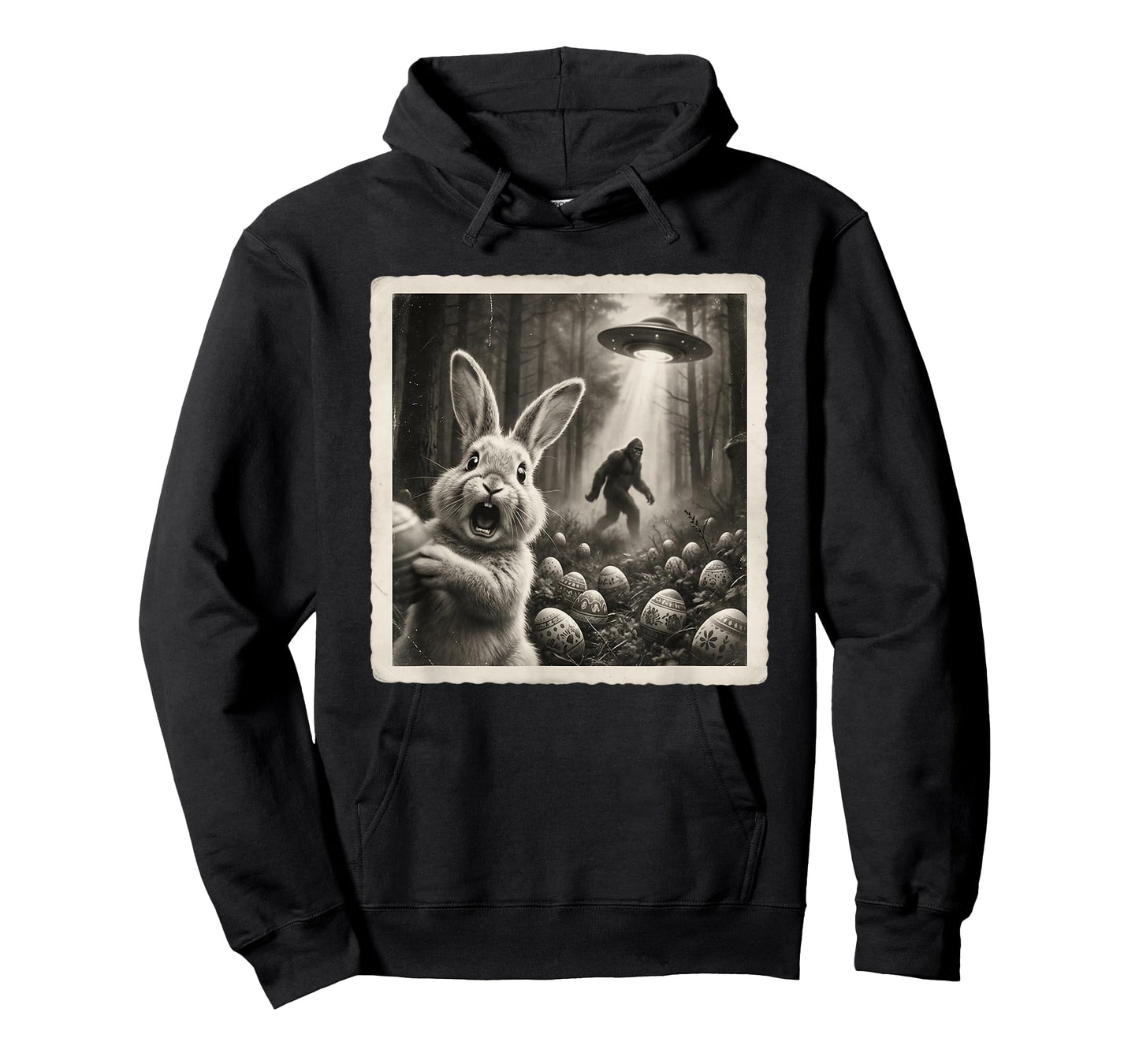 Funny Easter Bunny & Easter, Selfie Bigfoot & UFO, Easter T-Shirt