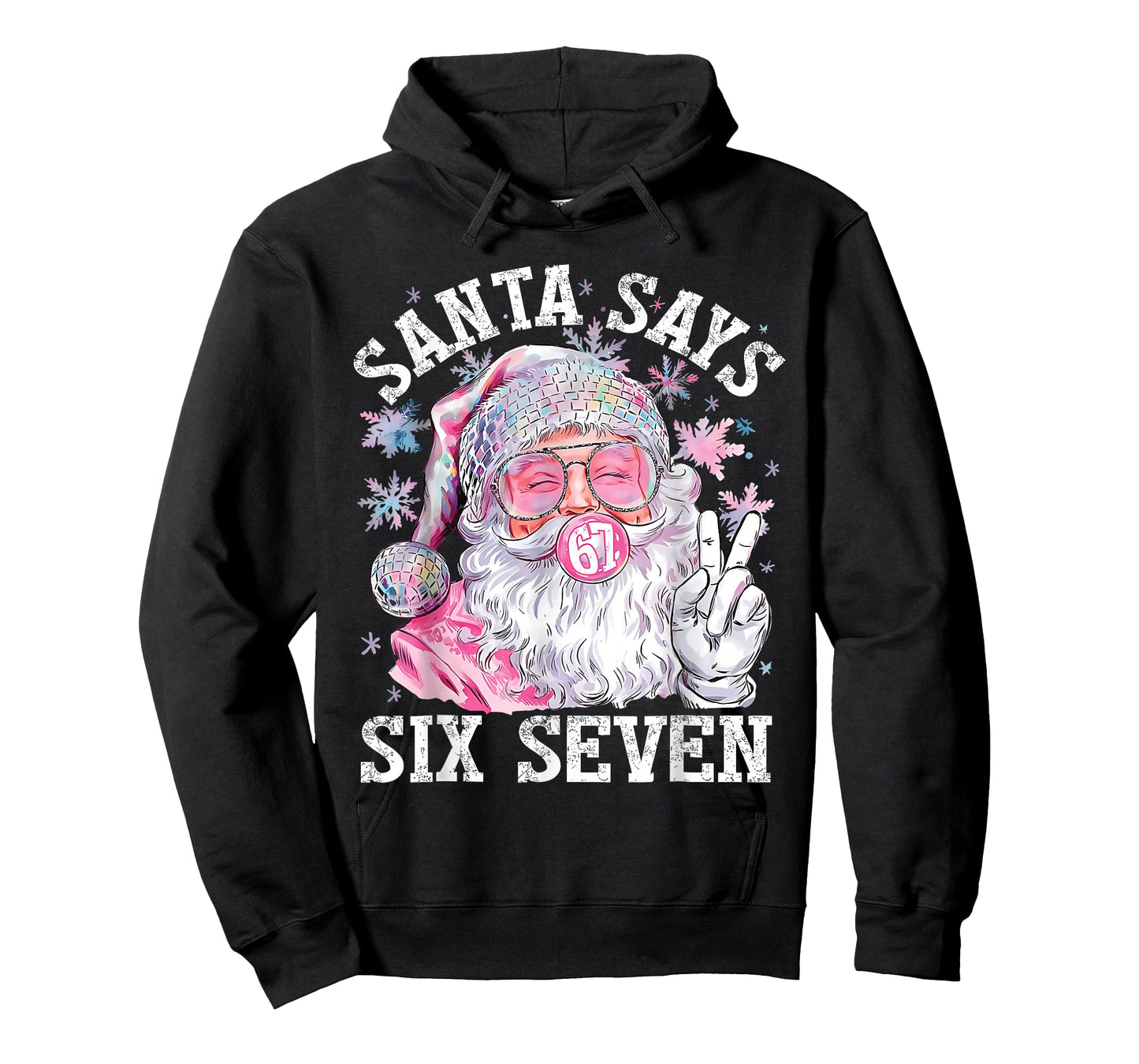 Funny Santa Says Six Seven Christmas 67 Meme Xmas Boys Girls T-Shirt
