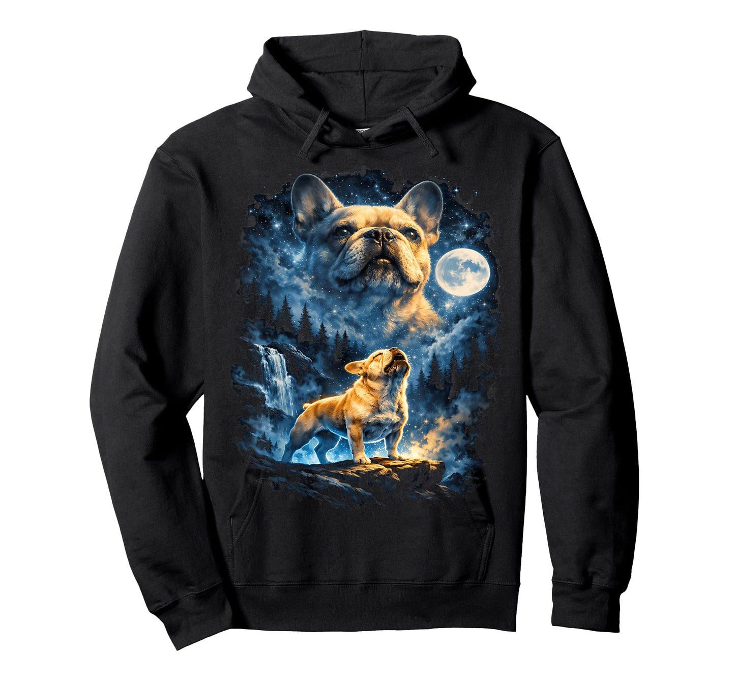 Frenchie Howling At The Moon T-Shirt