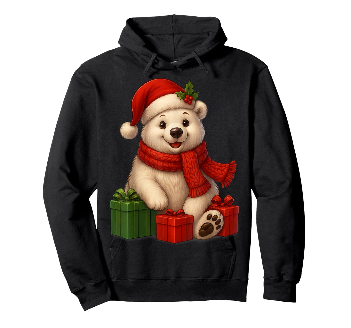 Xmas Holiday Santa Hat Polar Bear Christmas T-Shirt