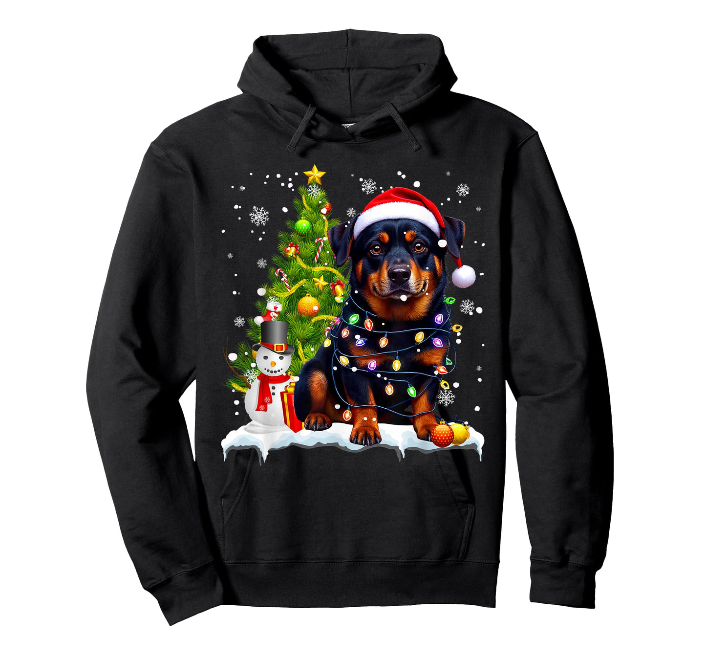 Christmas Dog Rottweiler Santa Xmas Wiener Women Men Kids T-Shirt