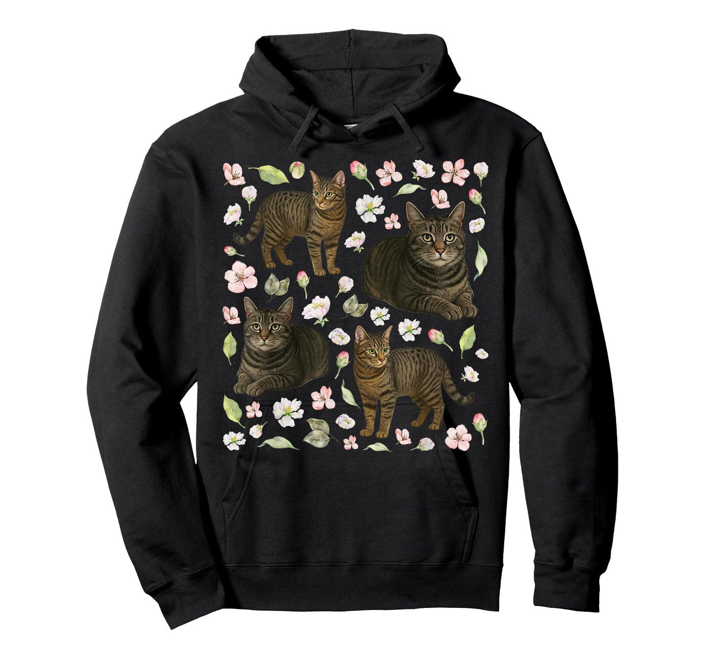 Gray Tabby Cat Owner Flowers Grey Tabby Cat Lover T-Shirt