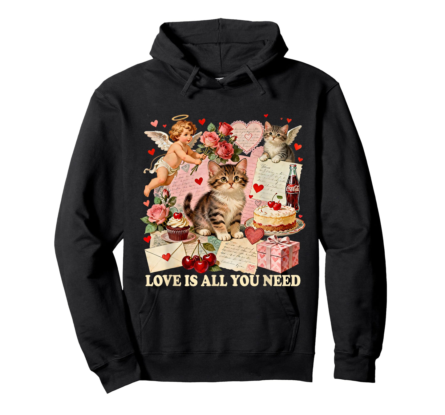 Love is All You Need Cute Valentine Cat Gift T-Shirt