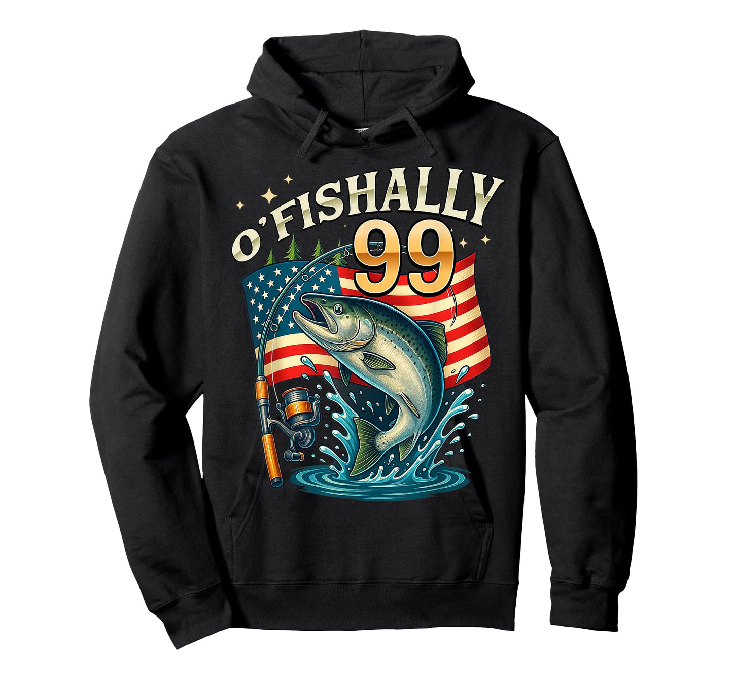 O'fishally 99 Years Old Fishing 99th Birthday Fisherman T-Shirt