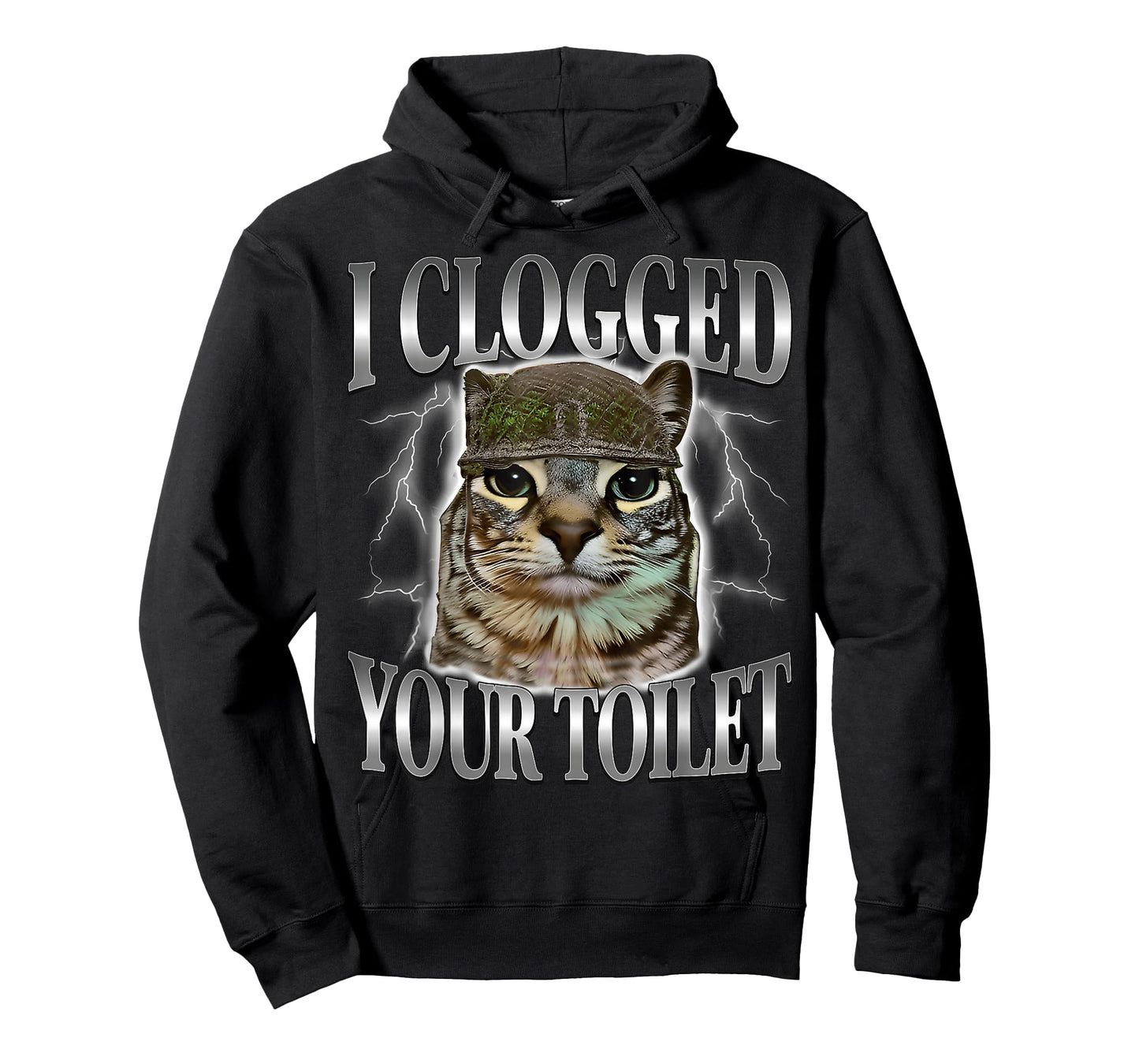 I Clogged Your Toilet Funny Stupid Brainrot Staring Cat Meme T-Shirt