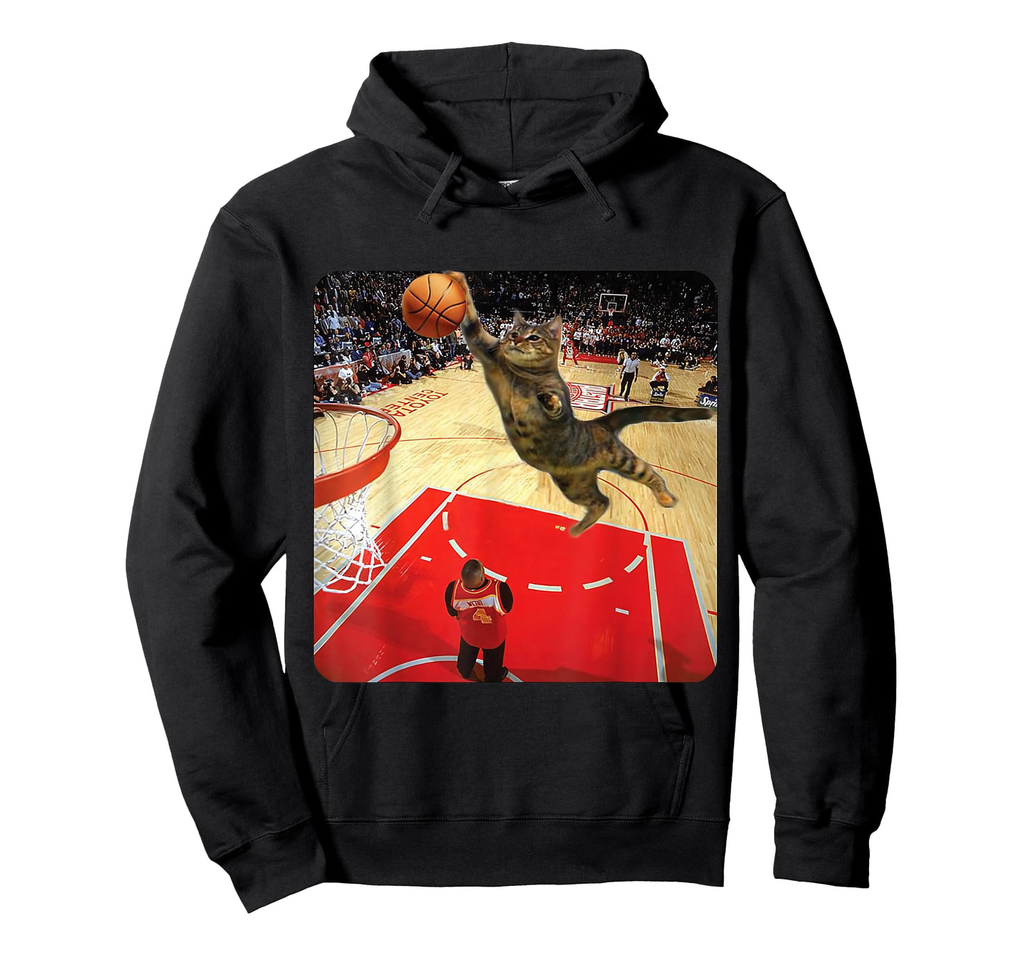 Vintage Funny Cat Dunking Basketball Meme Humor Cat Lovers T-Shirt