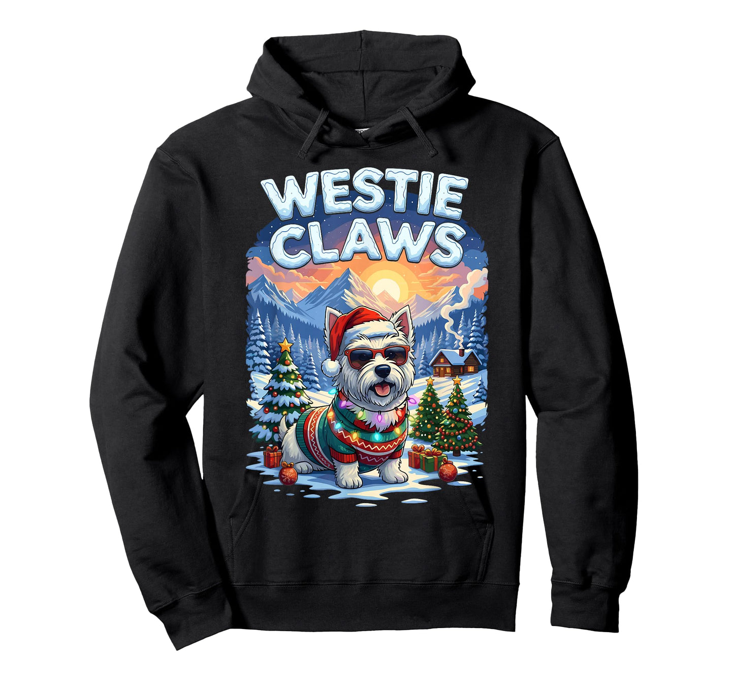 Christmas Santa Westie Claws Dog Owner West Highland Terrier T-Shirt