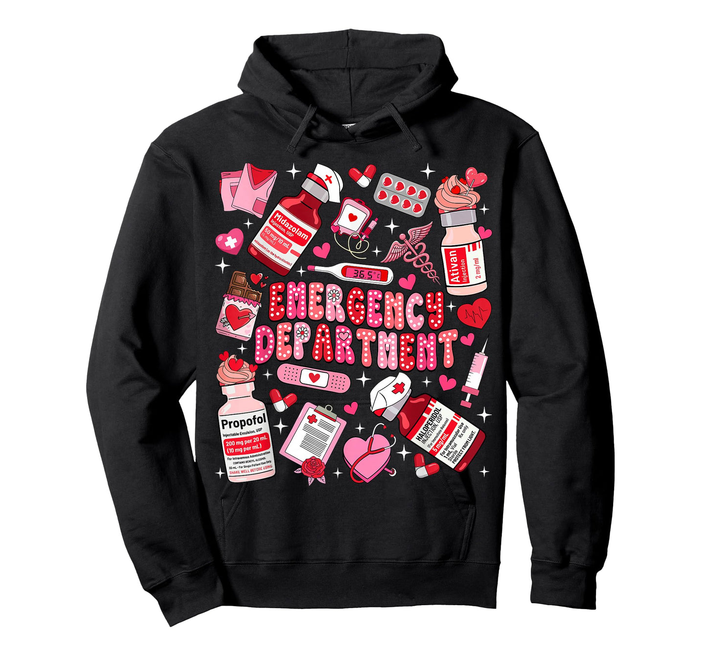 Retro Emergency Department ED ER Nurse Valentines Day Women T-Shirt