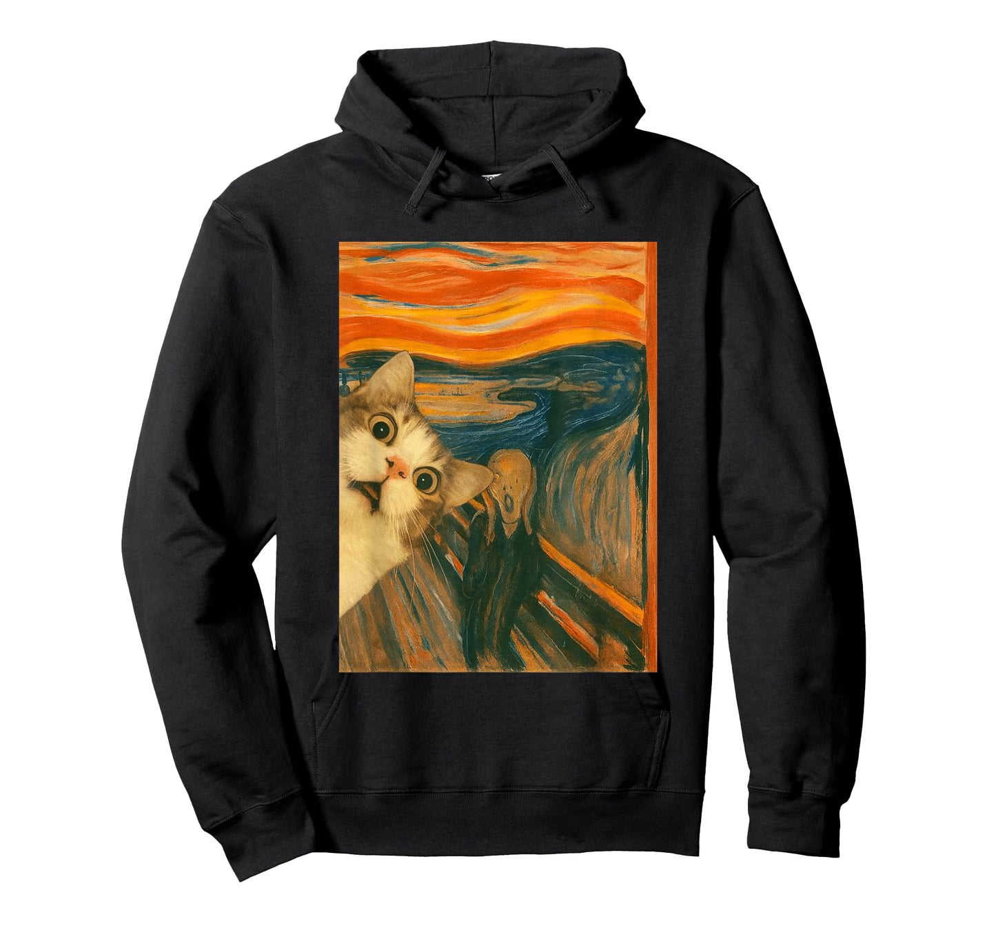 Funny Cat The Scream Art Parody Meme Feline Reaction T-Shirt