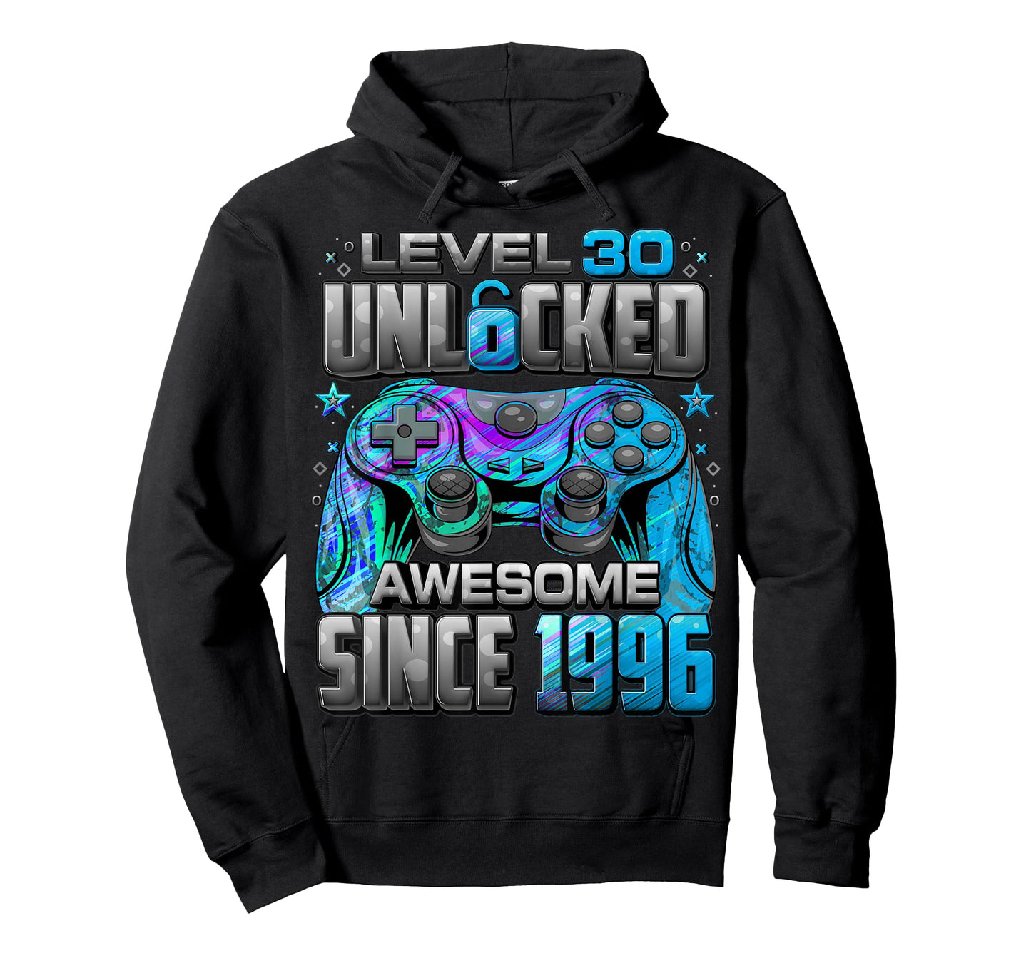 Level 30 Unlocked Awesome Since 1996 30th Birthday Gaming T-Shirt