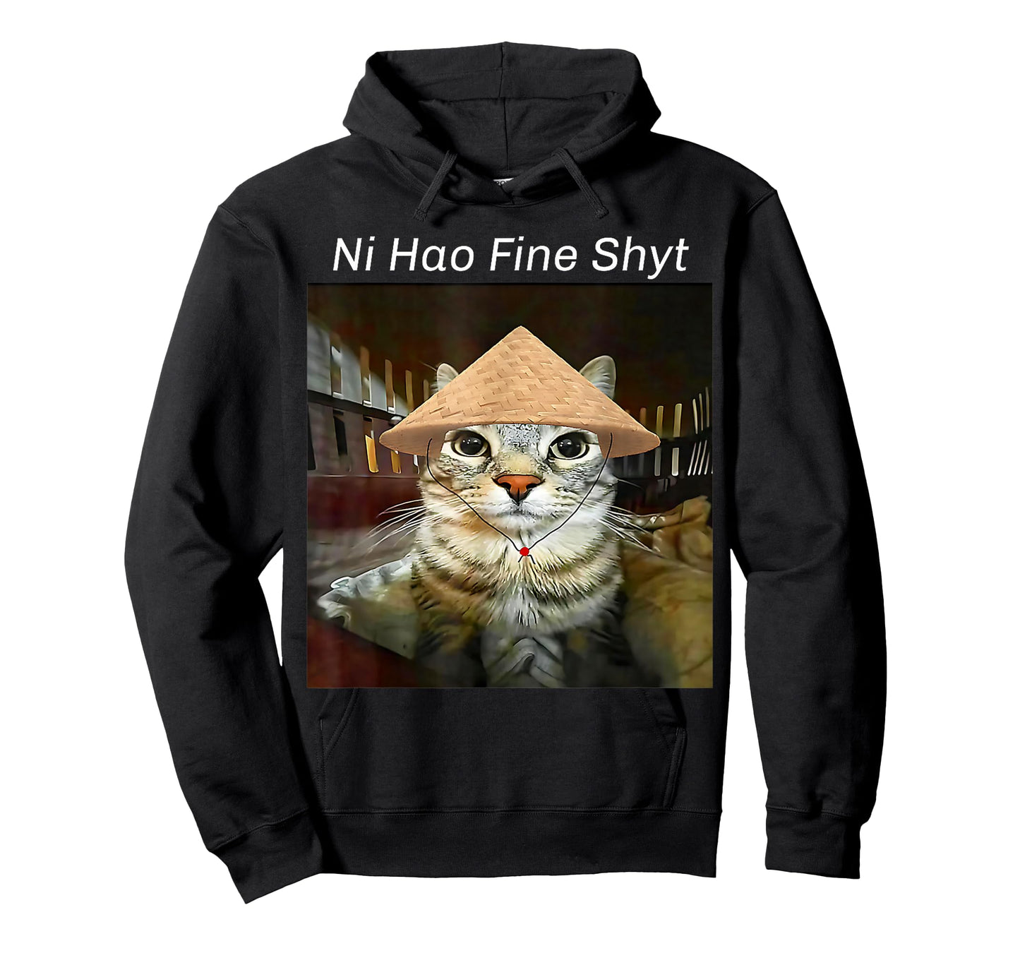 Ni Hao Fine Shyt Cat Funny Cute Meme T-Shirt