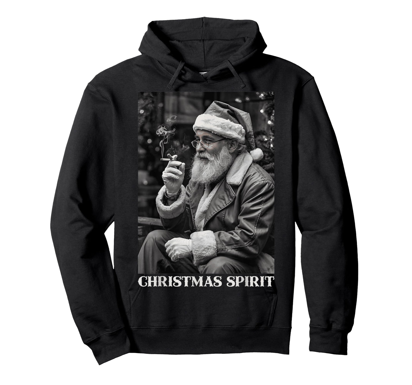 Retro Style Santa Claus Smoking Cigarette Christmas Spirit T-Shirt