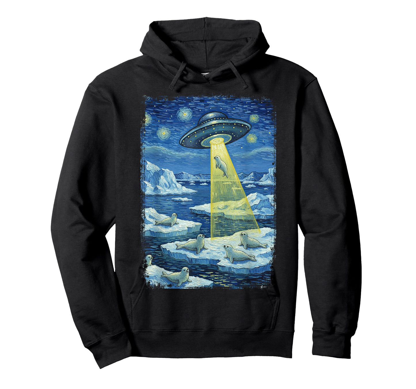 Alien Abduction Seal in Arctic T-Shirt