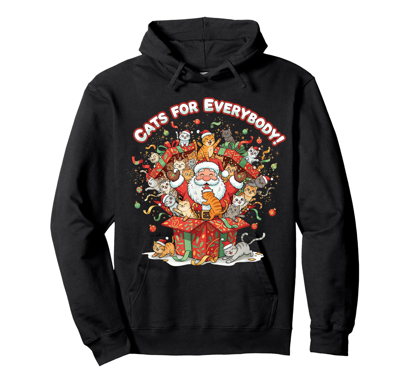 Cats for Everybody Christmas Shirt Crazy Santa T-Shirt