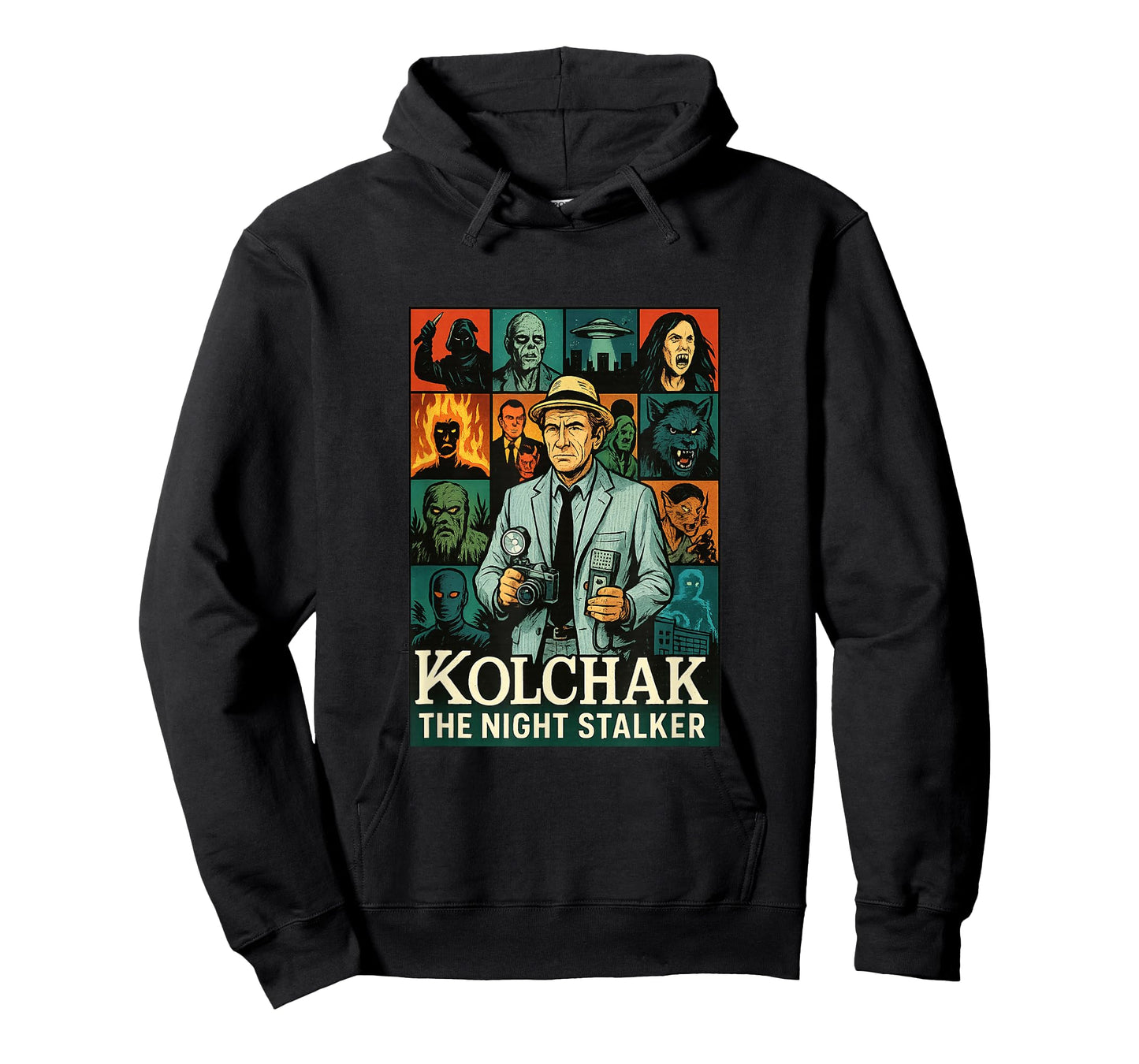 The Night Stalker Complete Episodes Collage Cult Horror T-Shirt