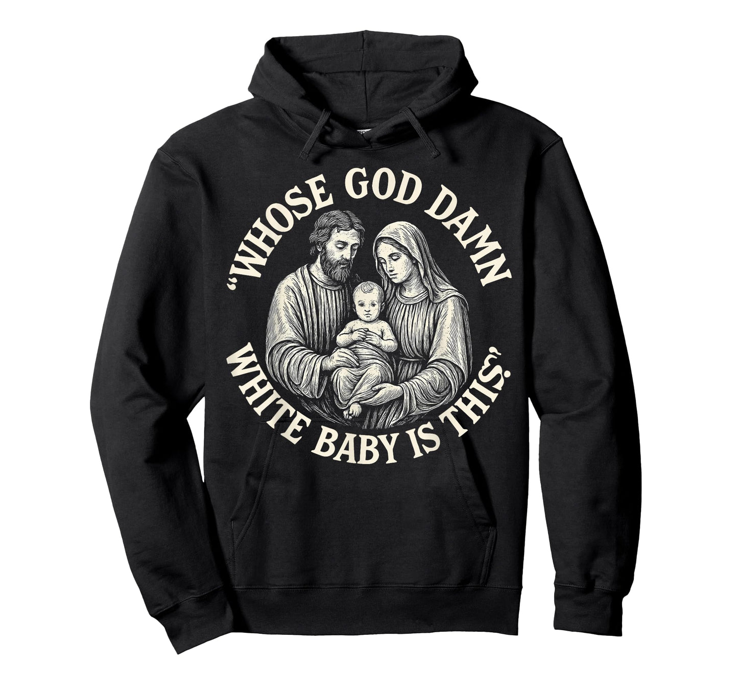 Whose God Damn White Baby is This Funny Christmas T-Shirt