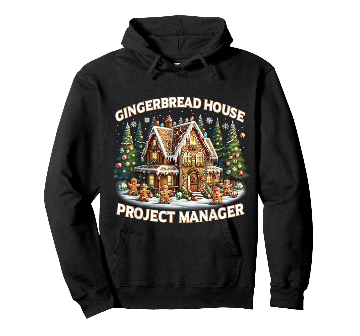 Gingerbread House Project Manager Funny Christmas T-Shirt