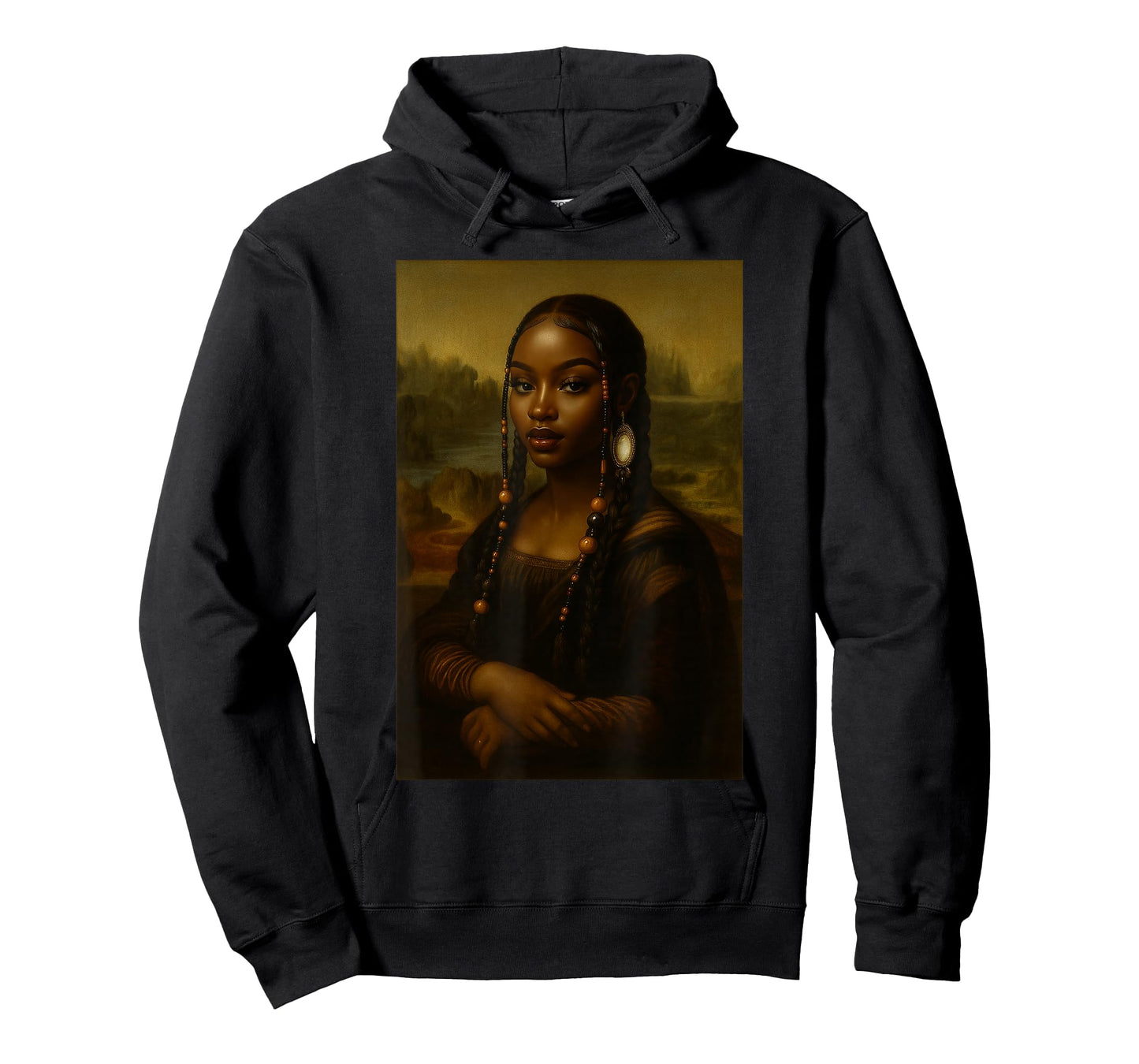 Black Mona Lisa Afro African American Melanin Black History T-Shirt