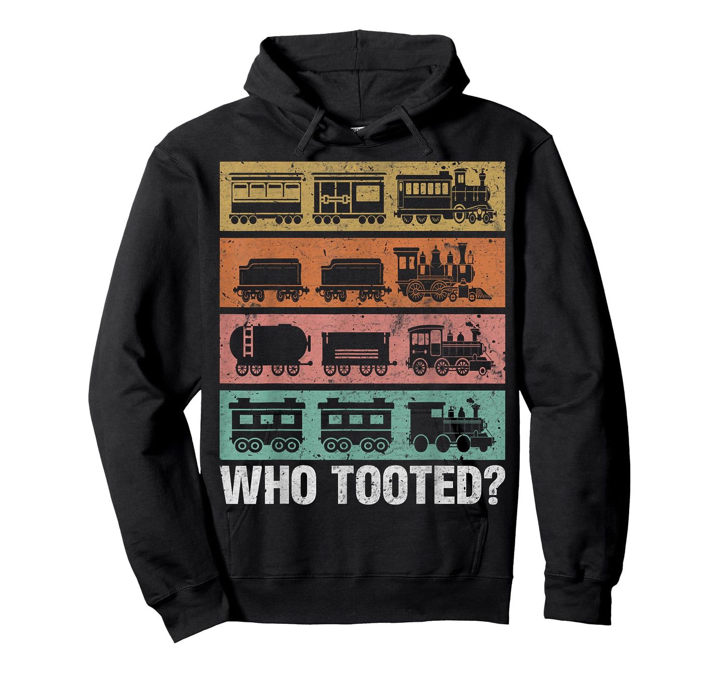 Who Tooted Funny Train Lovers Locomotive Railroad Collector T-Shirt