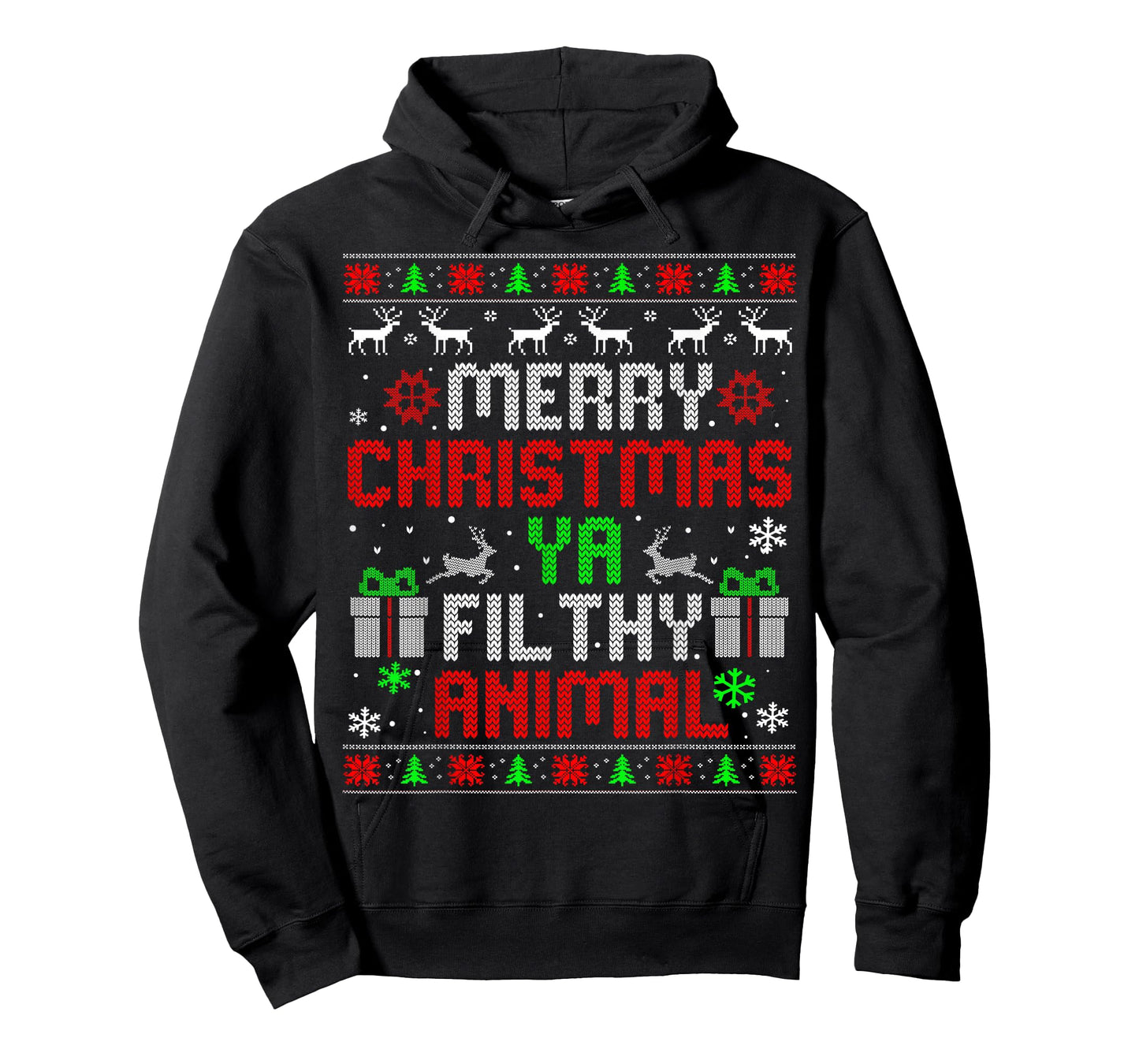 Merry Christmas Animal Filthy Xmas Ugly Ya Family Pajama T-Shirt