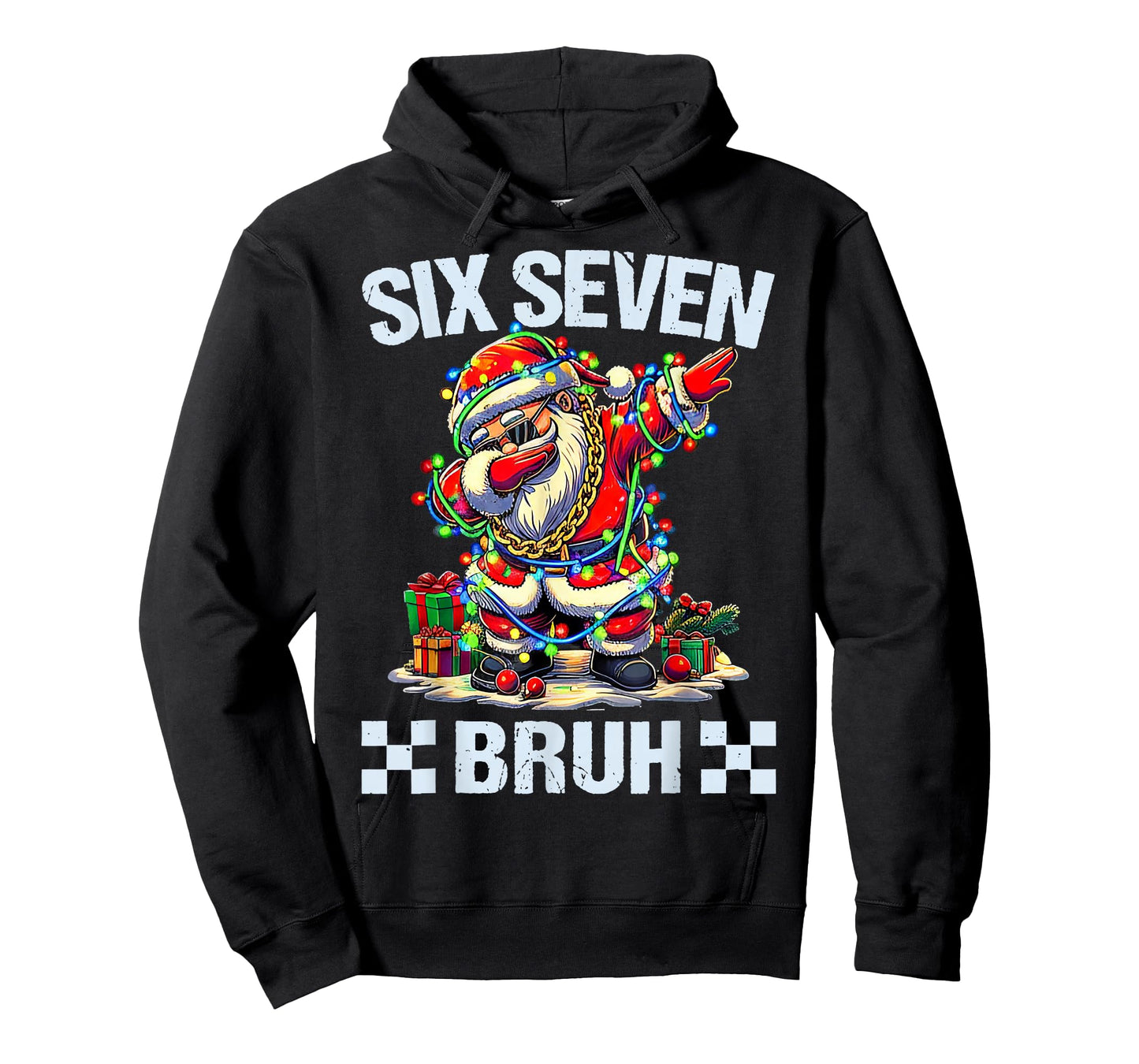 Funny Dabbing Santa Six Seven Bruh Christmas 67 Meme T-Shirt