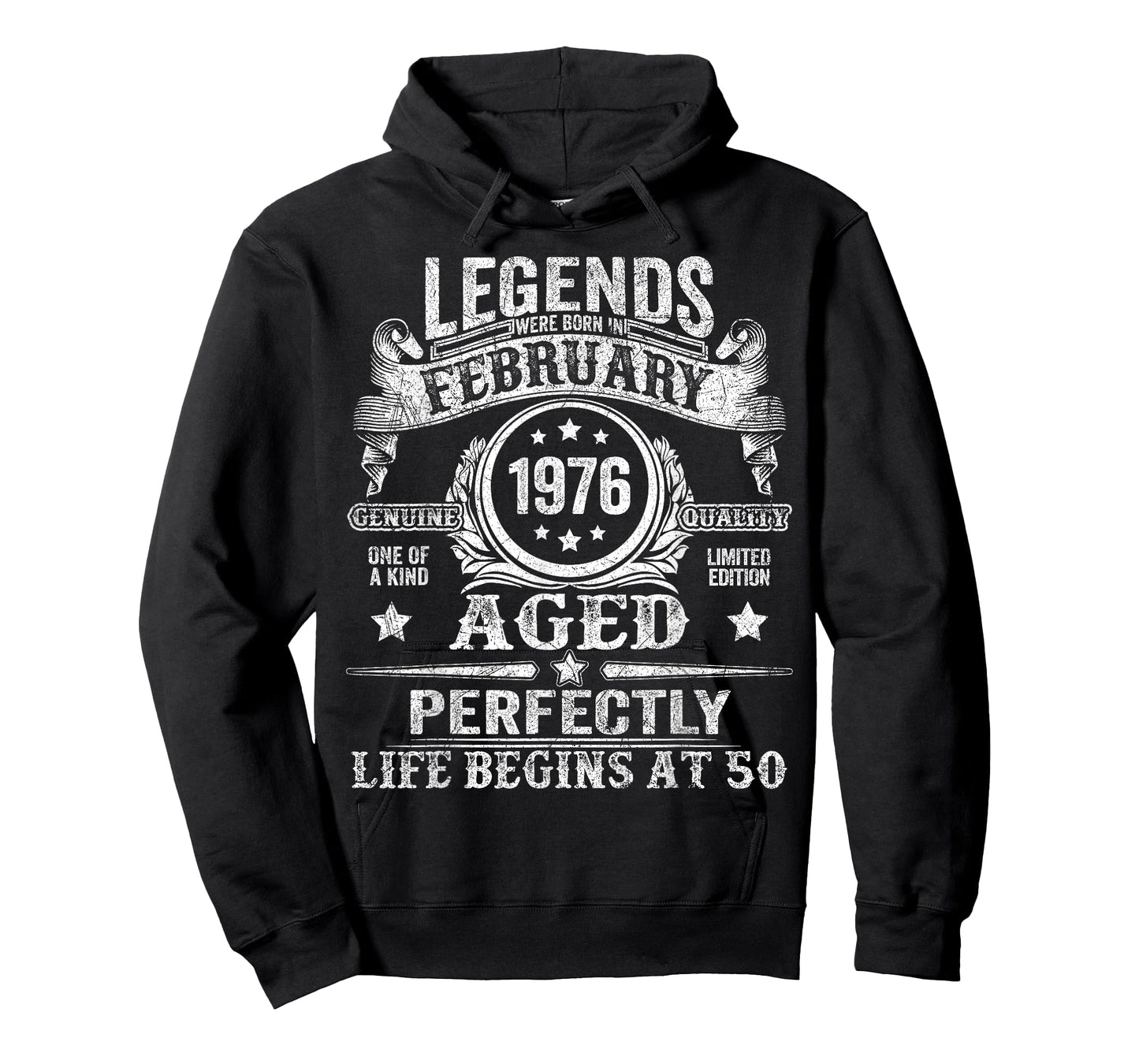 Legends were Born in February 1976 Vintage 50th Birthday Men T-Shirt