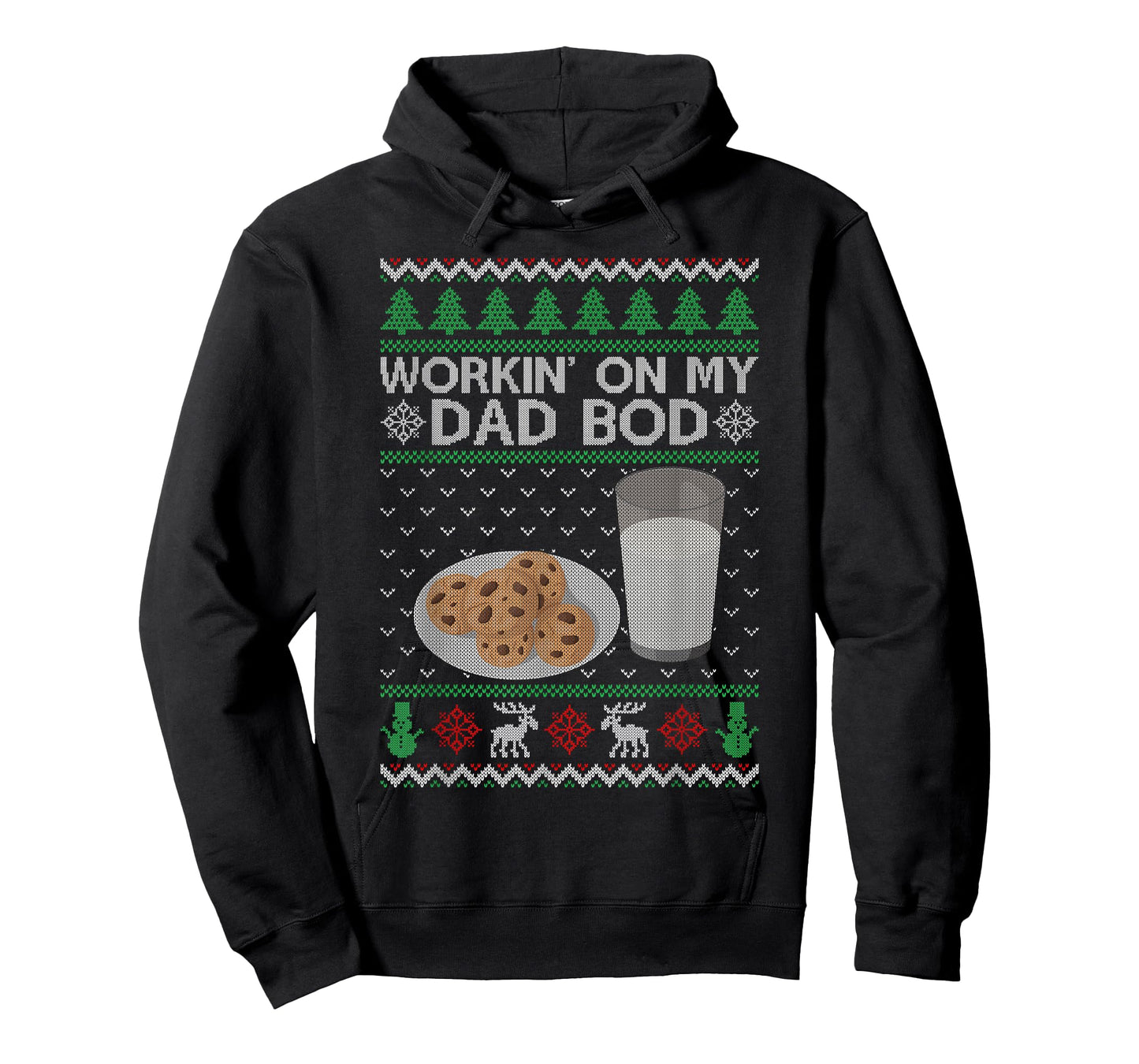 Workin' On My Dad BOD Ugly Christmas Sweater New Mom Dad T-Shirt