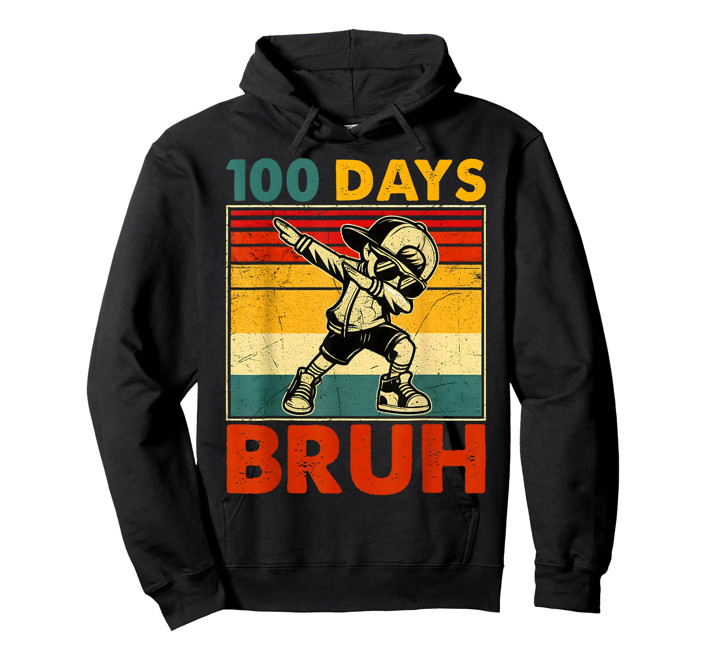 Bruh 100 Days of School 100th Day of School Dabbing Boys T-Shirt