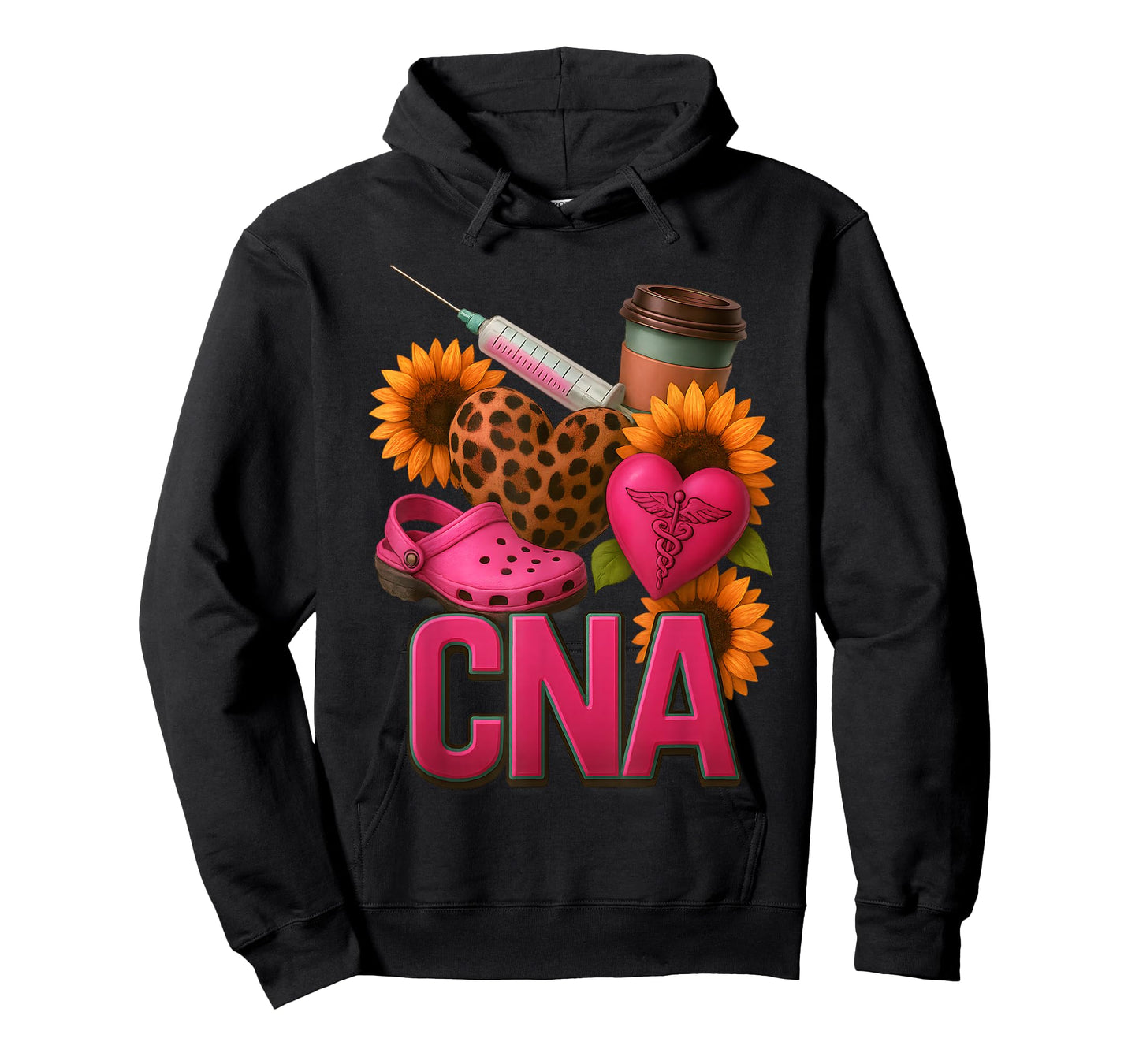CNA Certified Nursing Assistant Sunflower Women Nurse Work T-Shirt