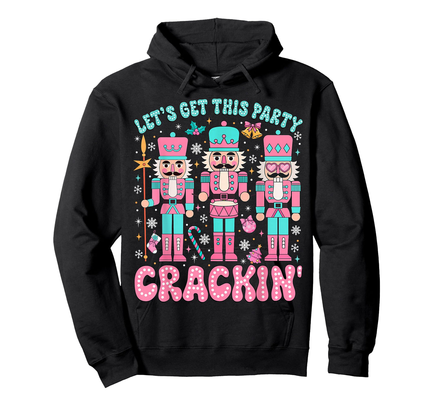 Let's Get This Party Crackin' Nutcracker Pink Christmas Xmas T-Shirt
