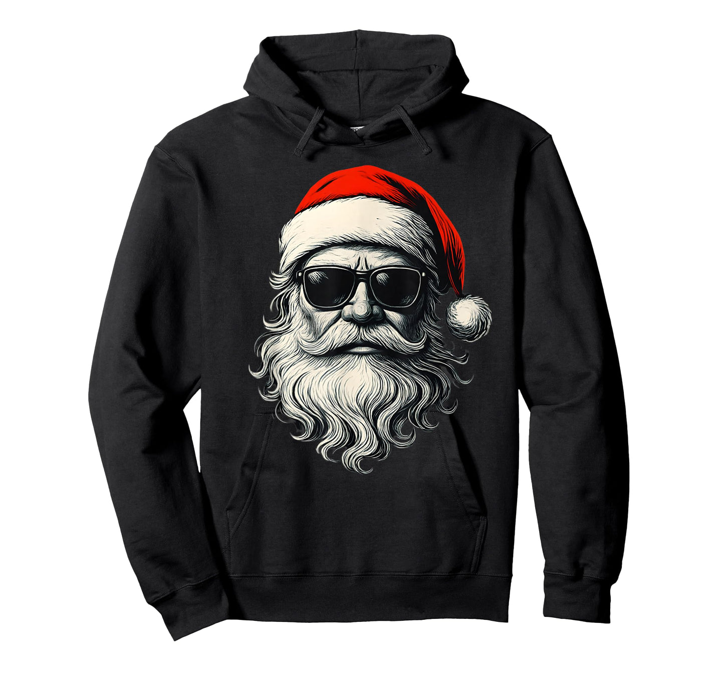 Santa Face Retro Sunglasses Funny Christmas Pajama Mens Boys T-Shirt
