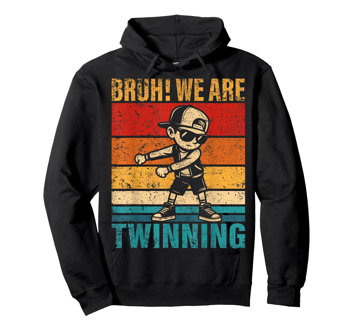 Retro Bruh We are Twinning Flossing Boy for Boys Kids Men T-Shirt