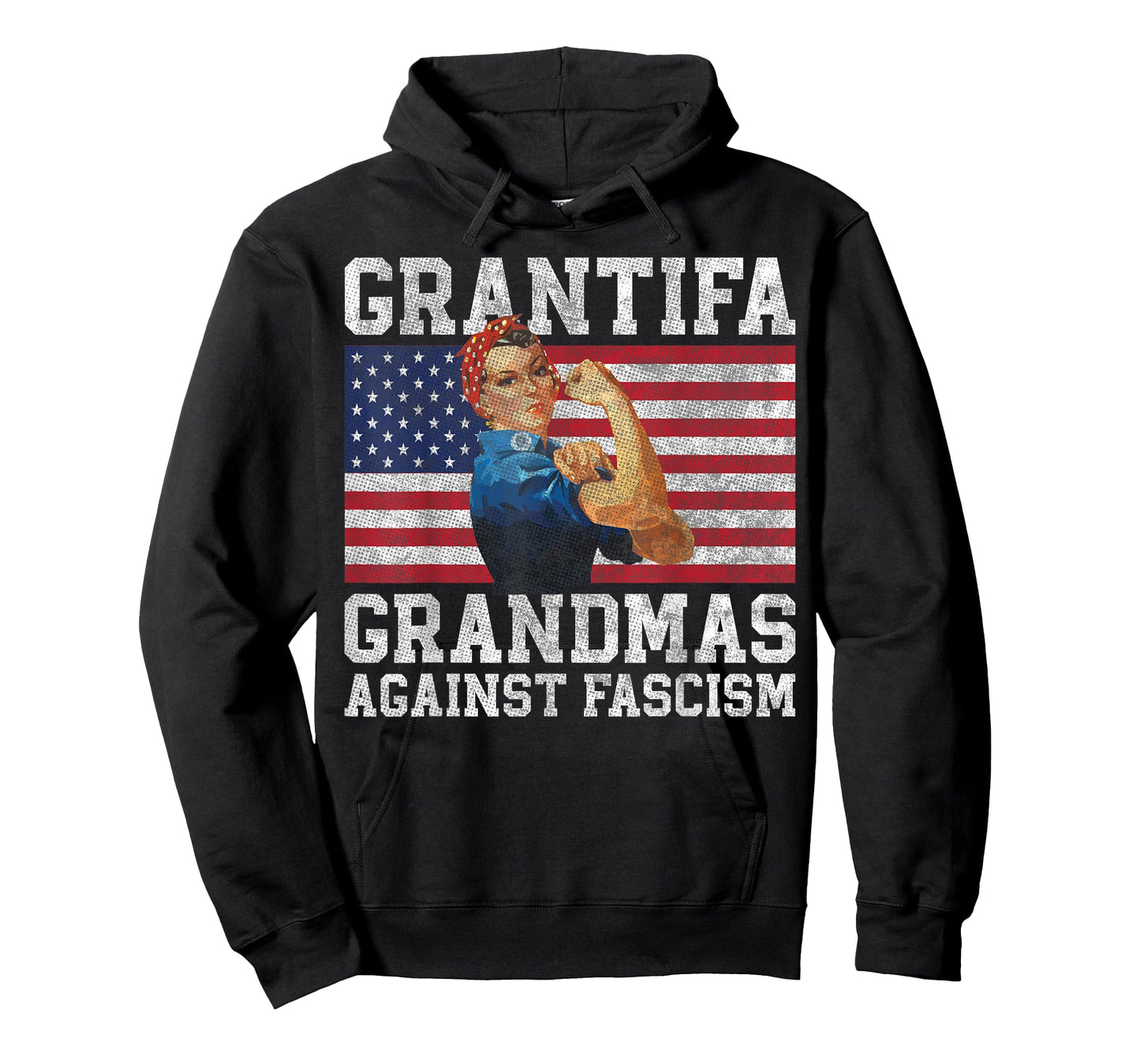 Grantifa Grandmas Against Fascism Flag Resist No Kings T-Shirt