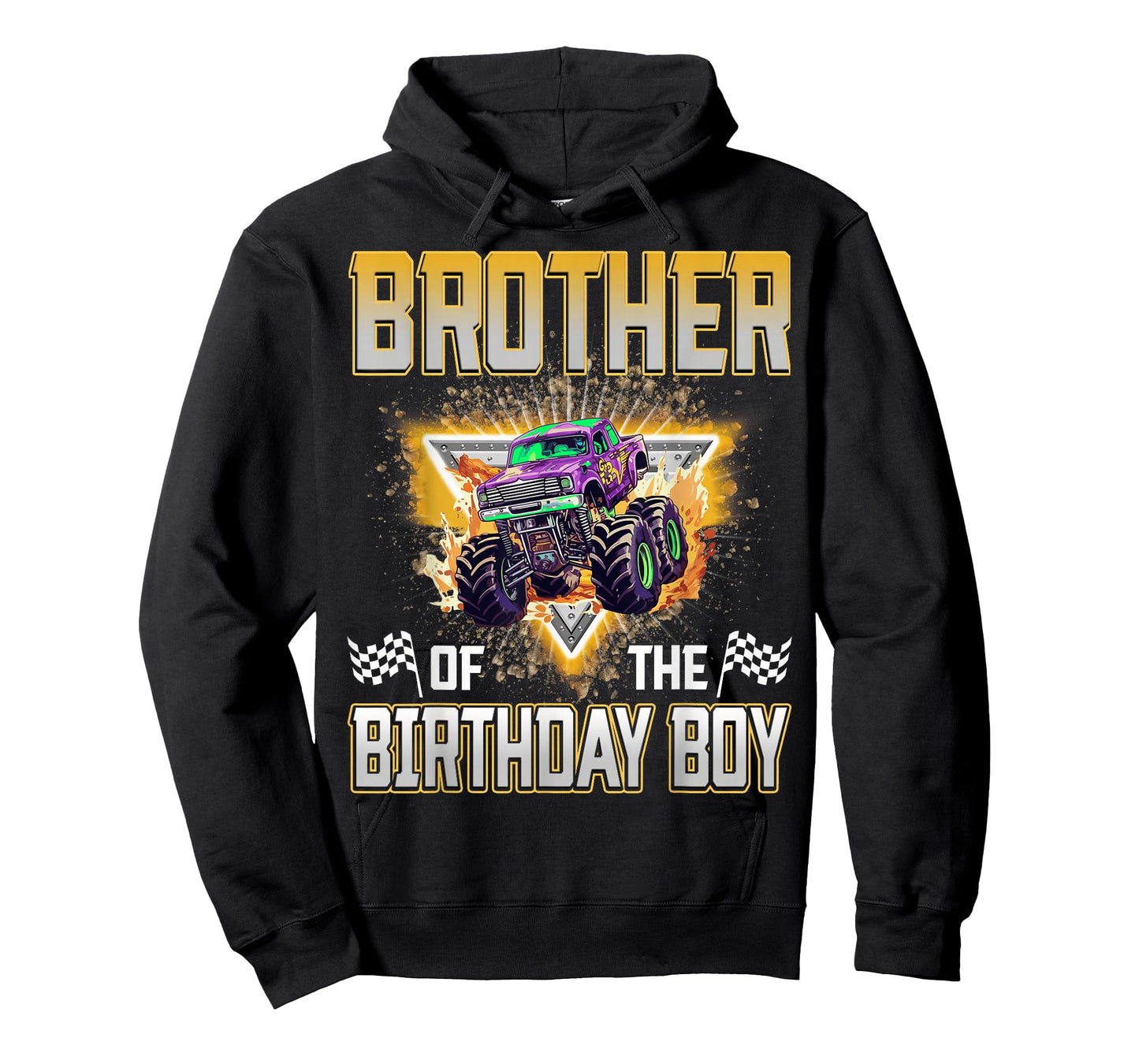 Brother of The Birthday Boy Monster Truck Birthday Family T-Shirt