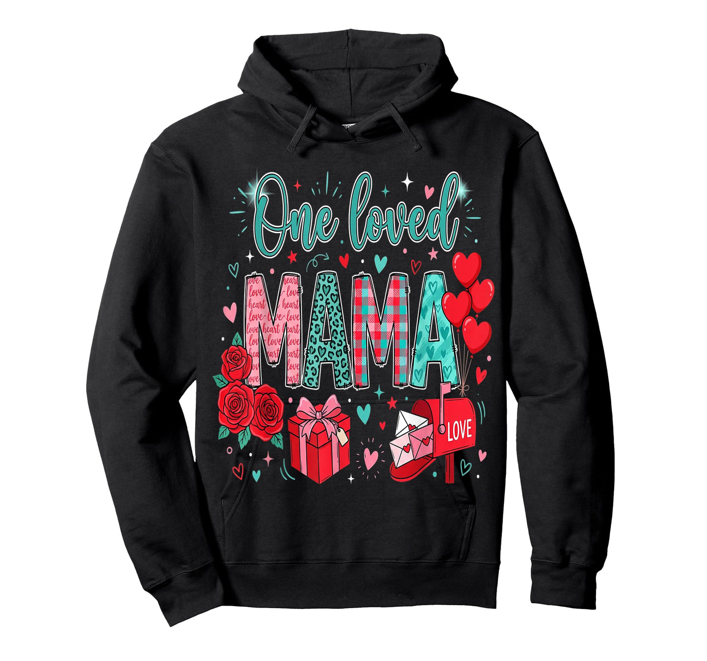 Mother Hearts One Loved Mama Valentine Mom Valentines T-Shirt