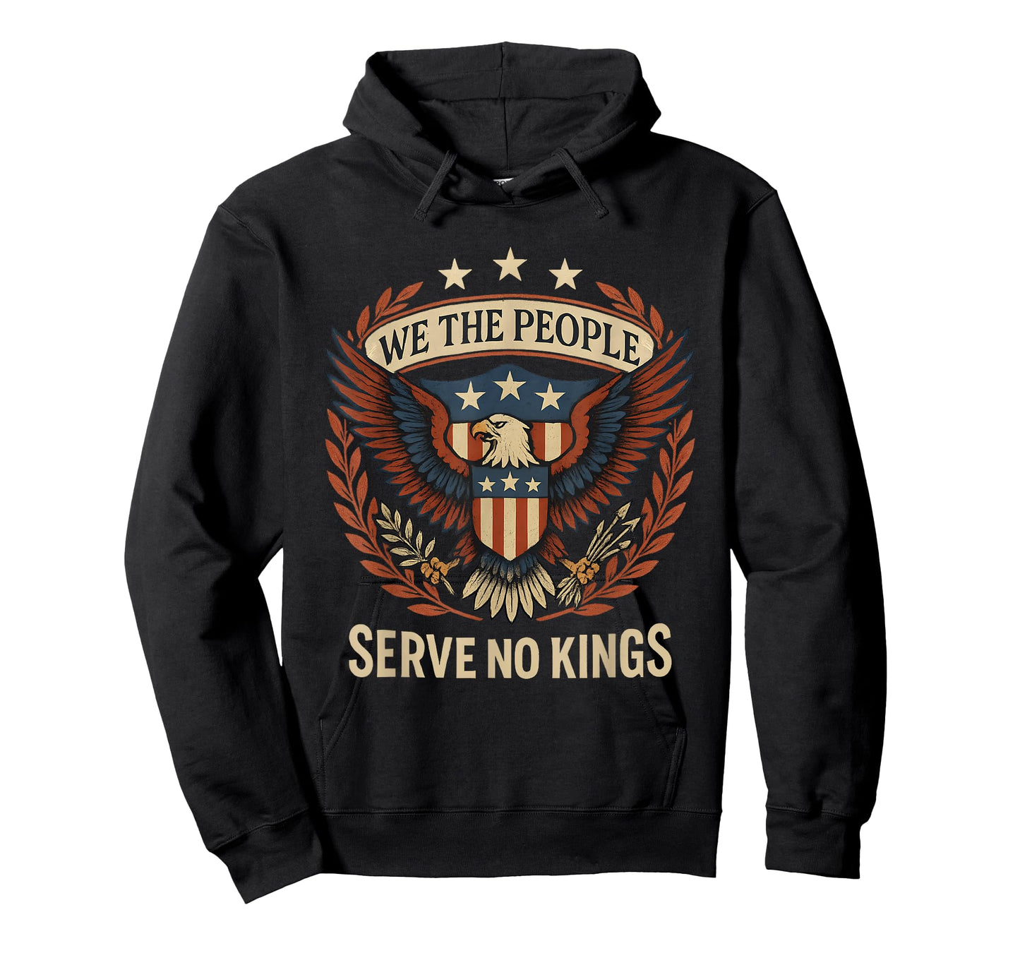 We The People Vintage Patriotic Eagle Serve No Kings Freedom T-Shirt