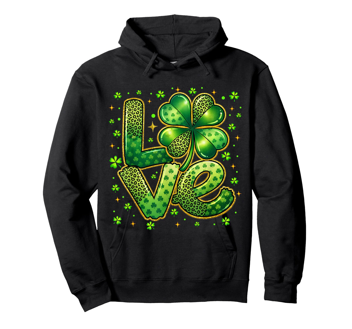Love Shamrock Happy St Patrick's Day Womens Girls T-Shirt